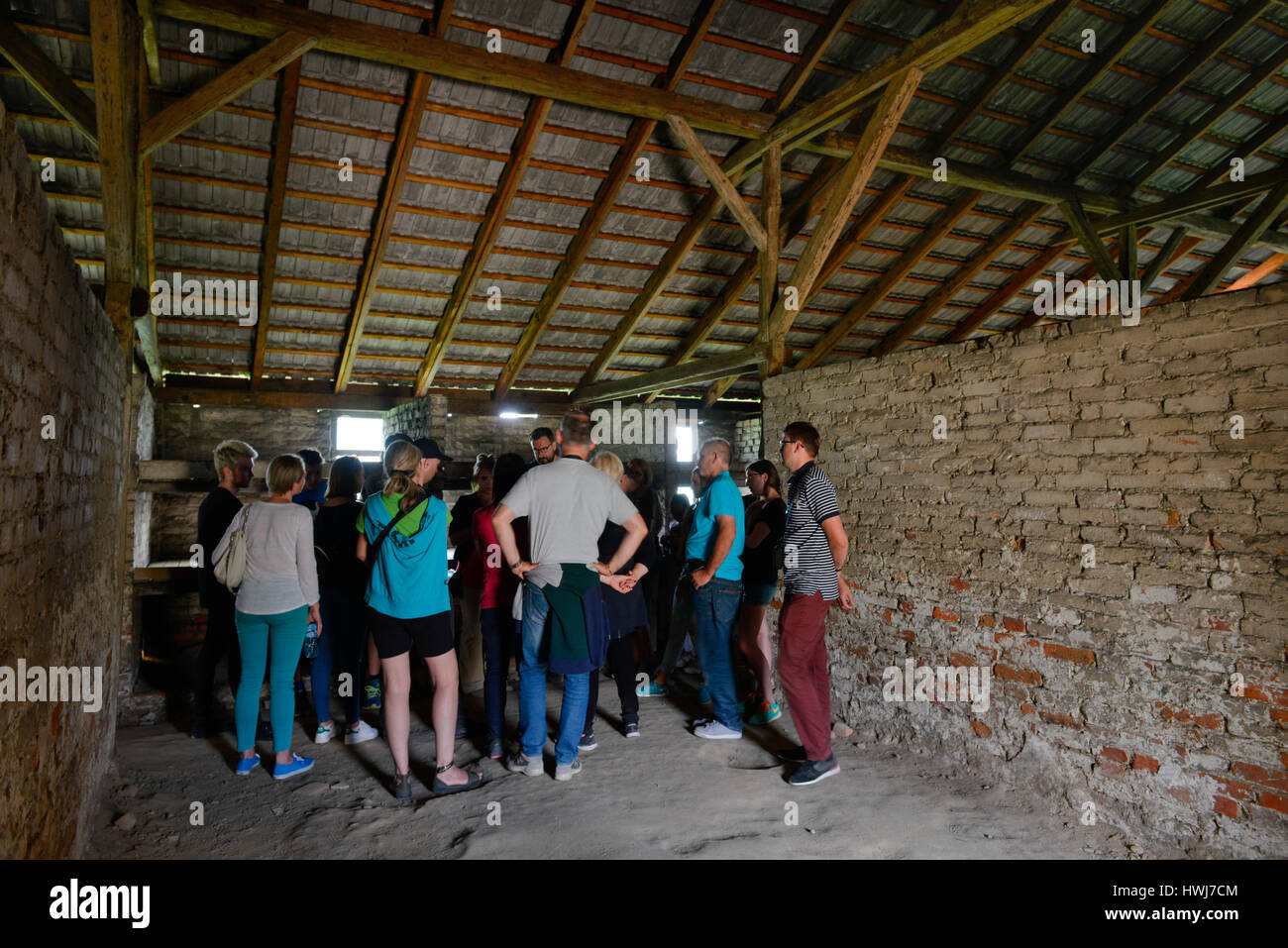 Baracke, Konzentrationslager, Auschwitz-Birkenau, Auschwitz, Polen Foto Stock