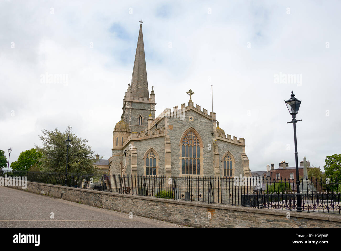 San Columbs cattedrale, Derry, Londonderry, Irlanda del Nord e Gran Bretagna Foto Stock