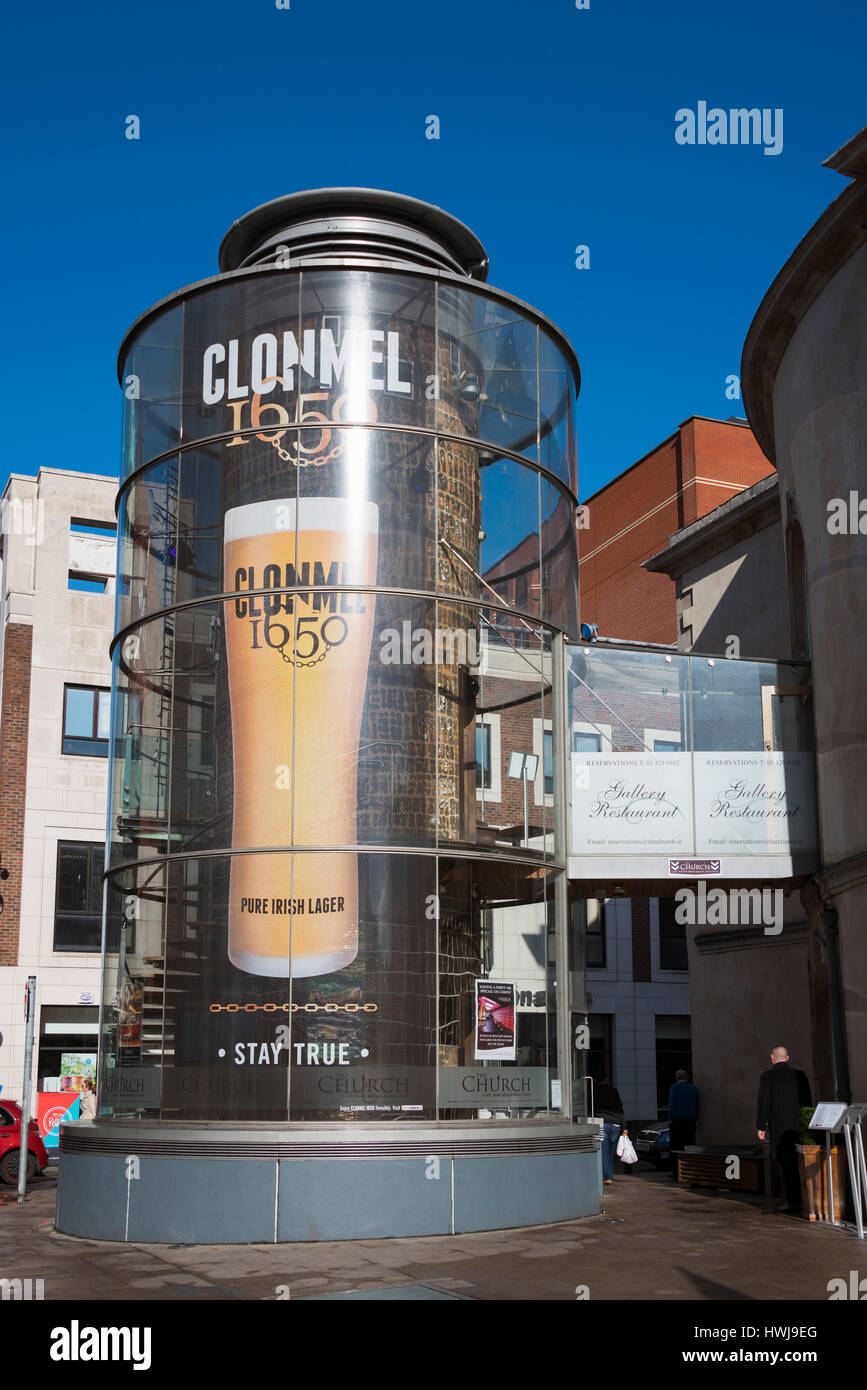 La pubblicità per la birra di Clonmel fin dal 1650, Dublino, County Dublin, Irlanda Foto Stock