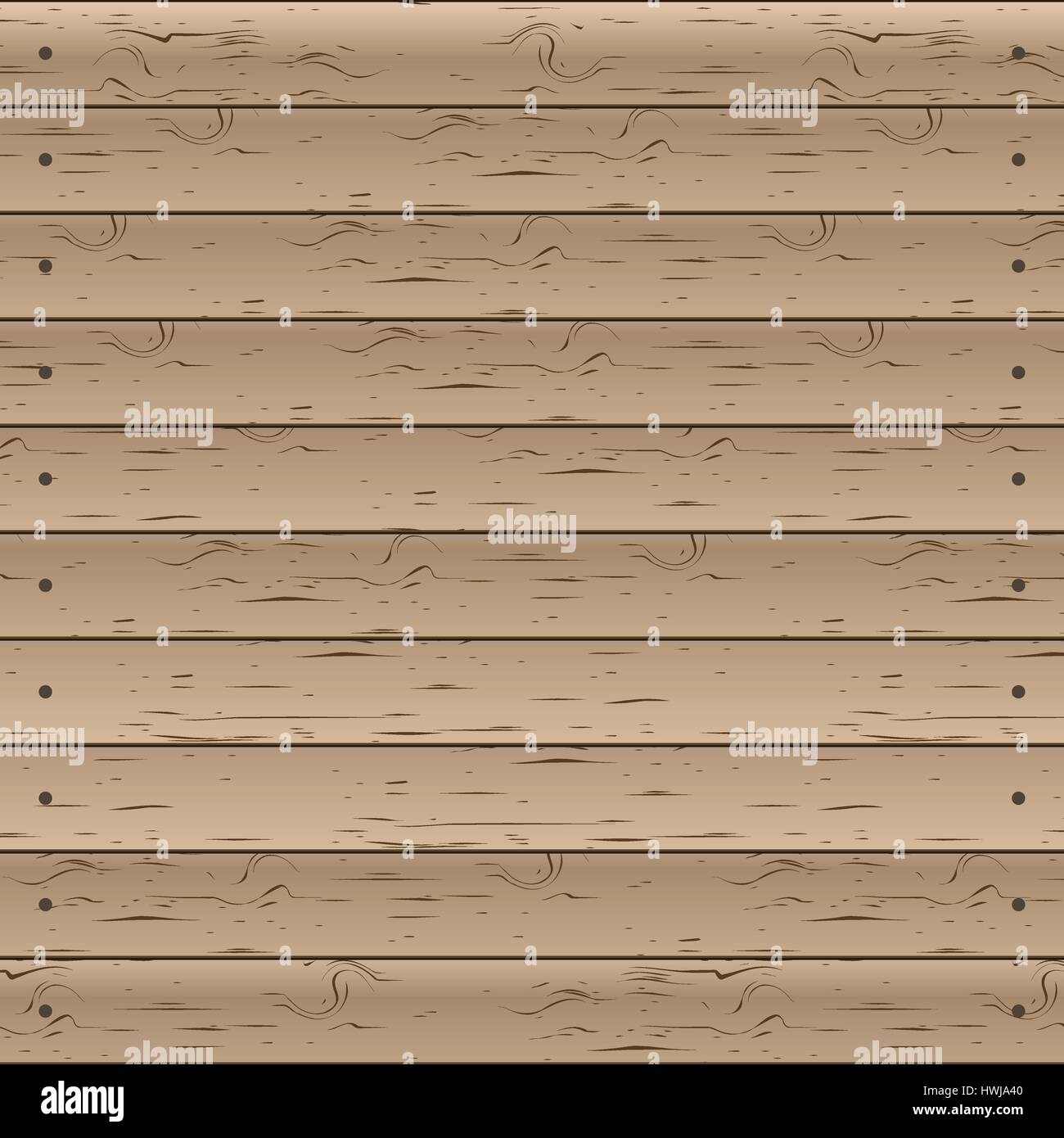 Texture di legno di una serie di tavole orizzontali, illustrazione vettoriale. Illustrazione Vettoriale