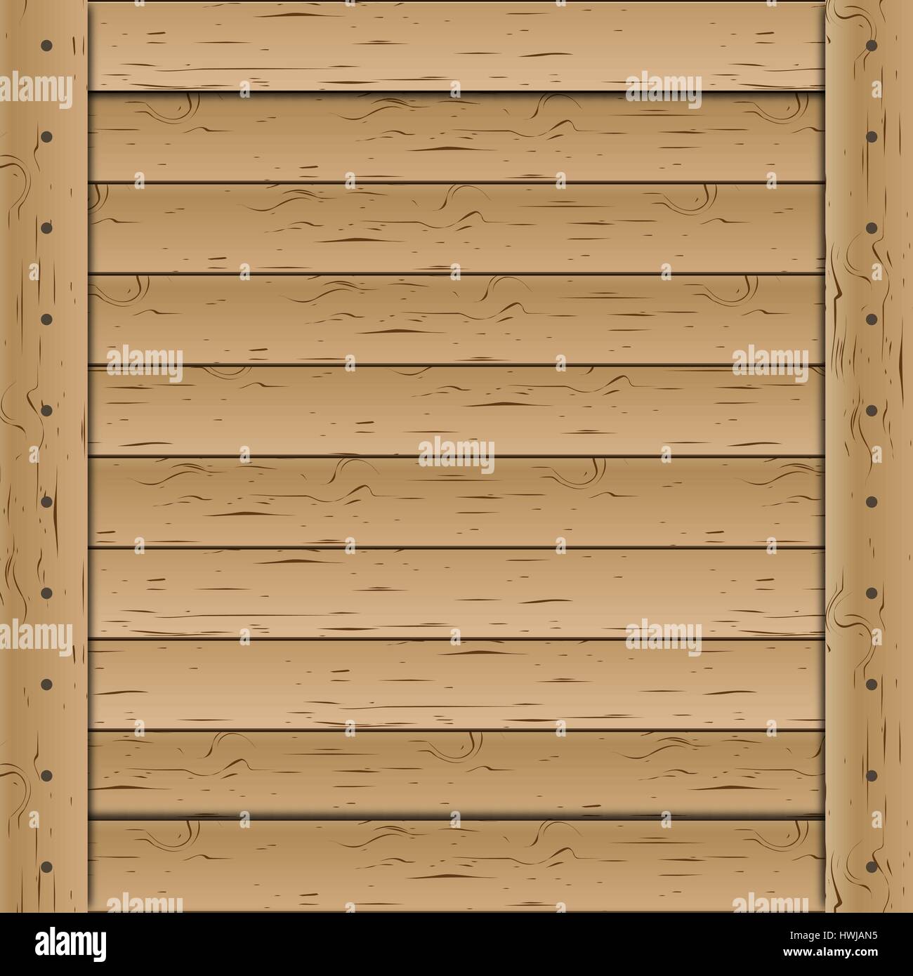 Texture di legno di una serie di tavole orizzontali, illustrazione vettoriale. Illustrazione Vettoriale