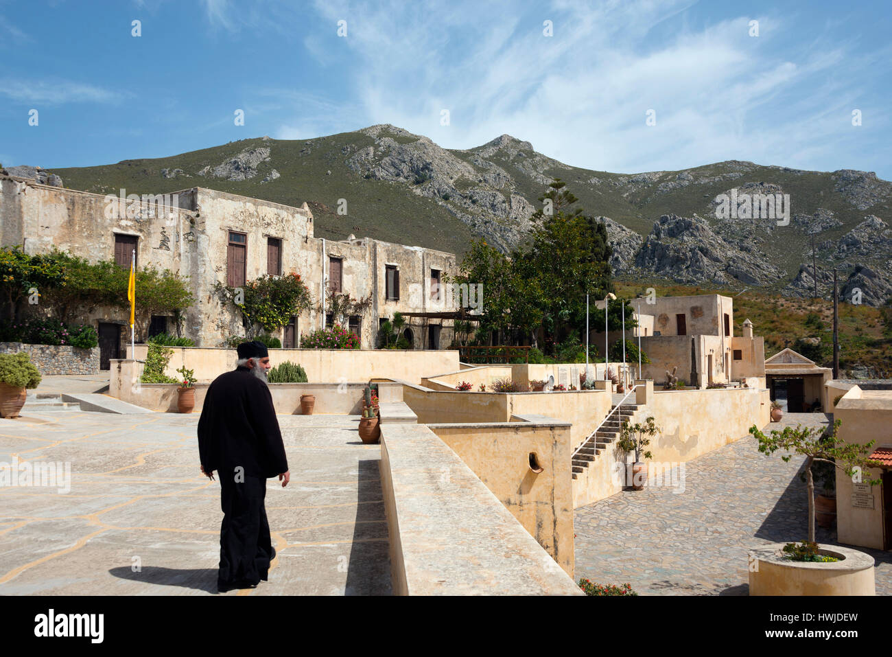 Monastero Preveli, comune Agios Vasilios, Creta, Grecia Foto Stock