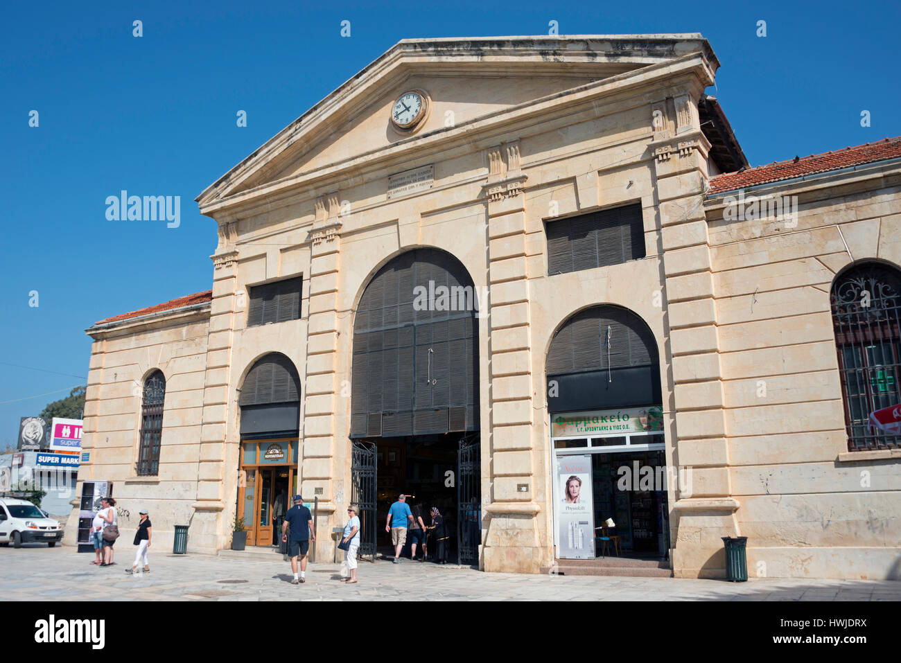 Sala Mercato, Chania, Creta, Grecia Foto Stock