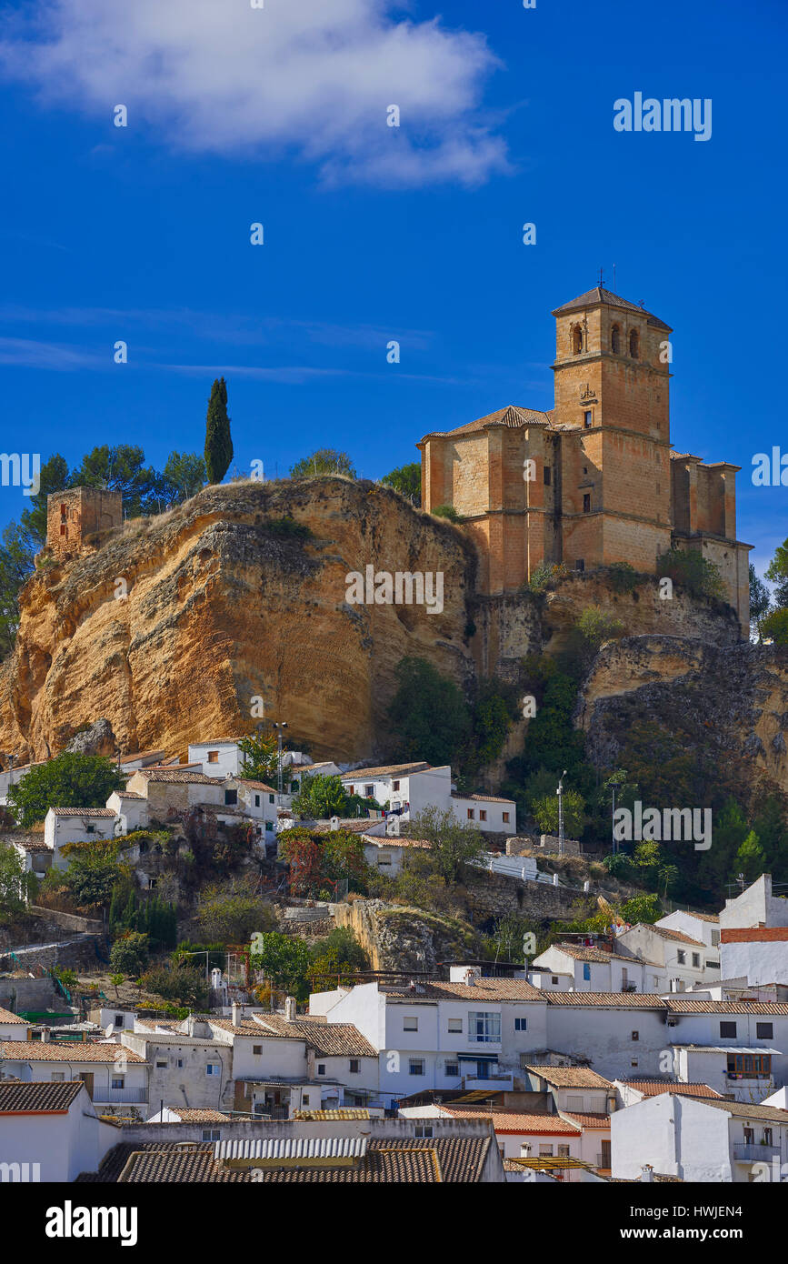 Montefrio. Castello moresco, Washington Irving percorso, provincia di Granada, Andalusia, Spagna. Foto Stock
