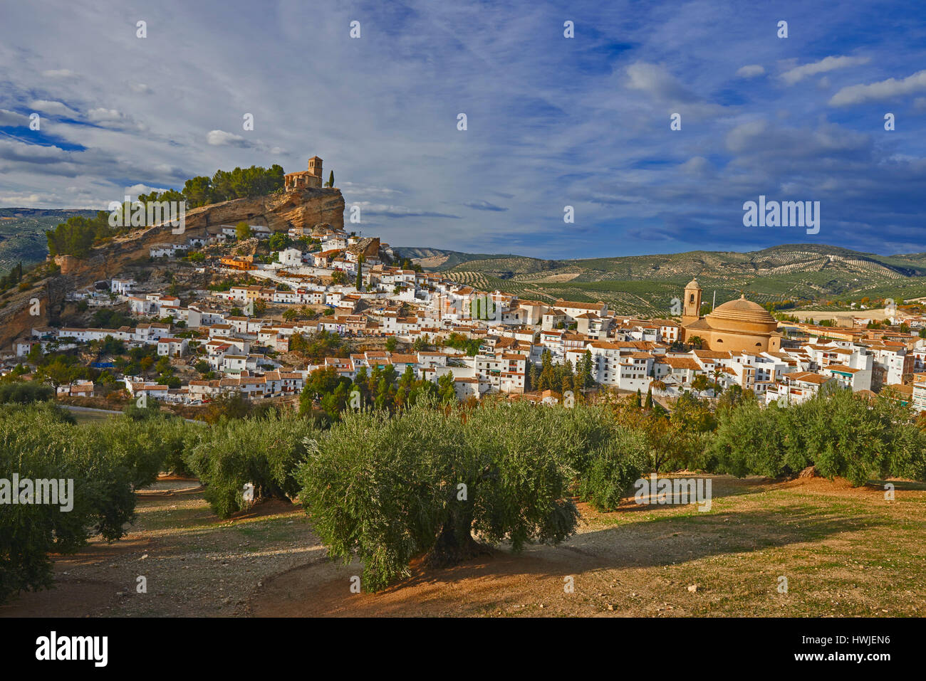 Montefrio. Castello moresco, Washington Irving percorso, provincia di Granada, Andalusia, Spagna. Foto Stock