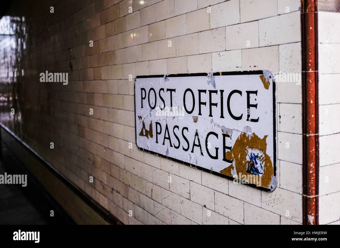 Post Office il passaggio a Hastings Old Town East Sussex Regno Unito Foto Stock