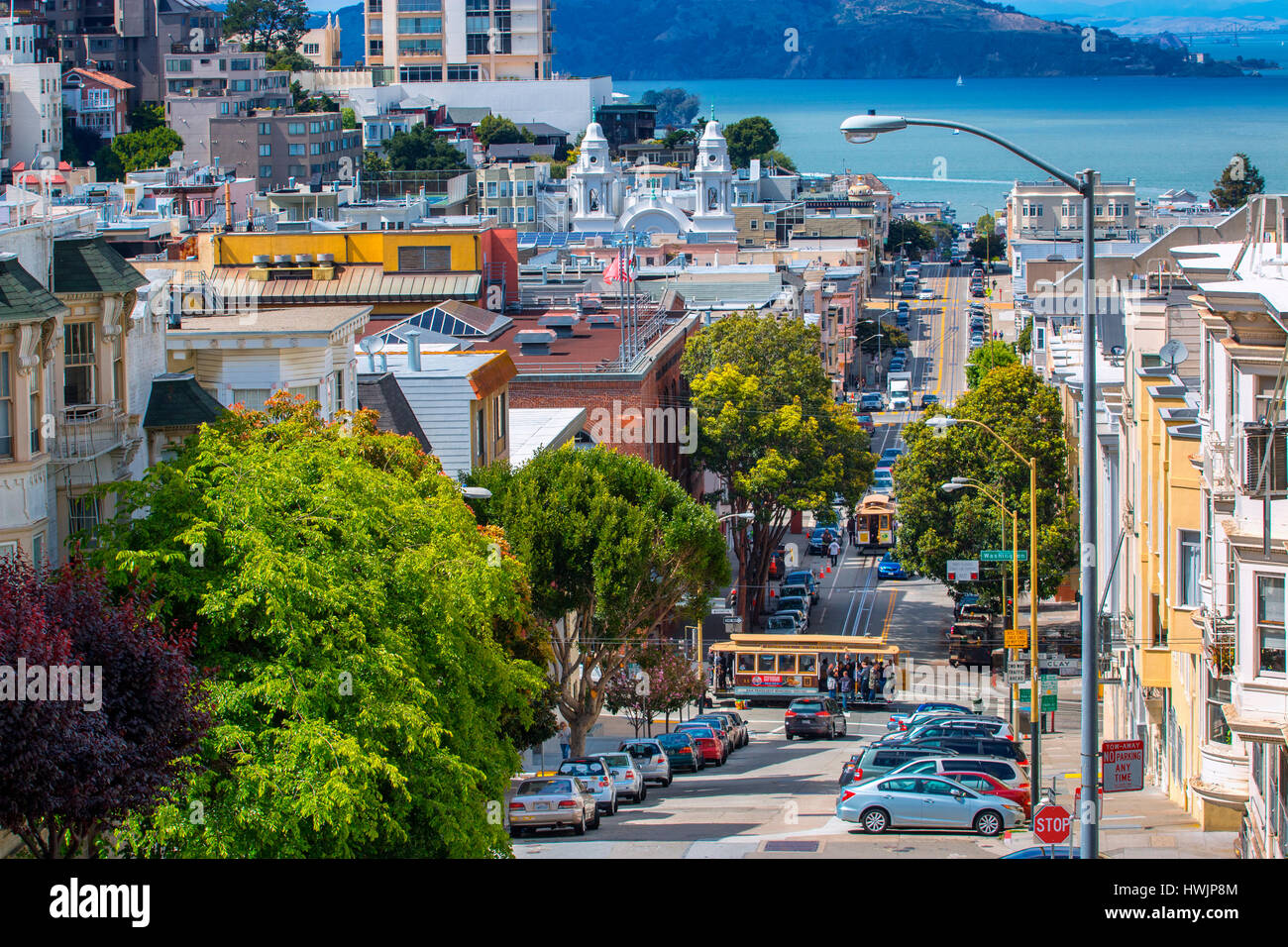 Vista da Nob Hill, San Francisco Foto Stock