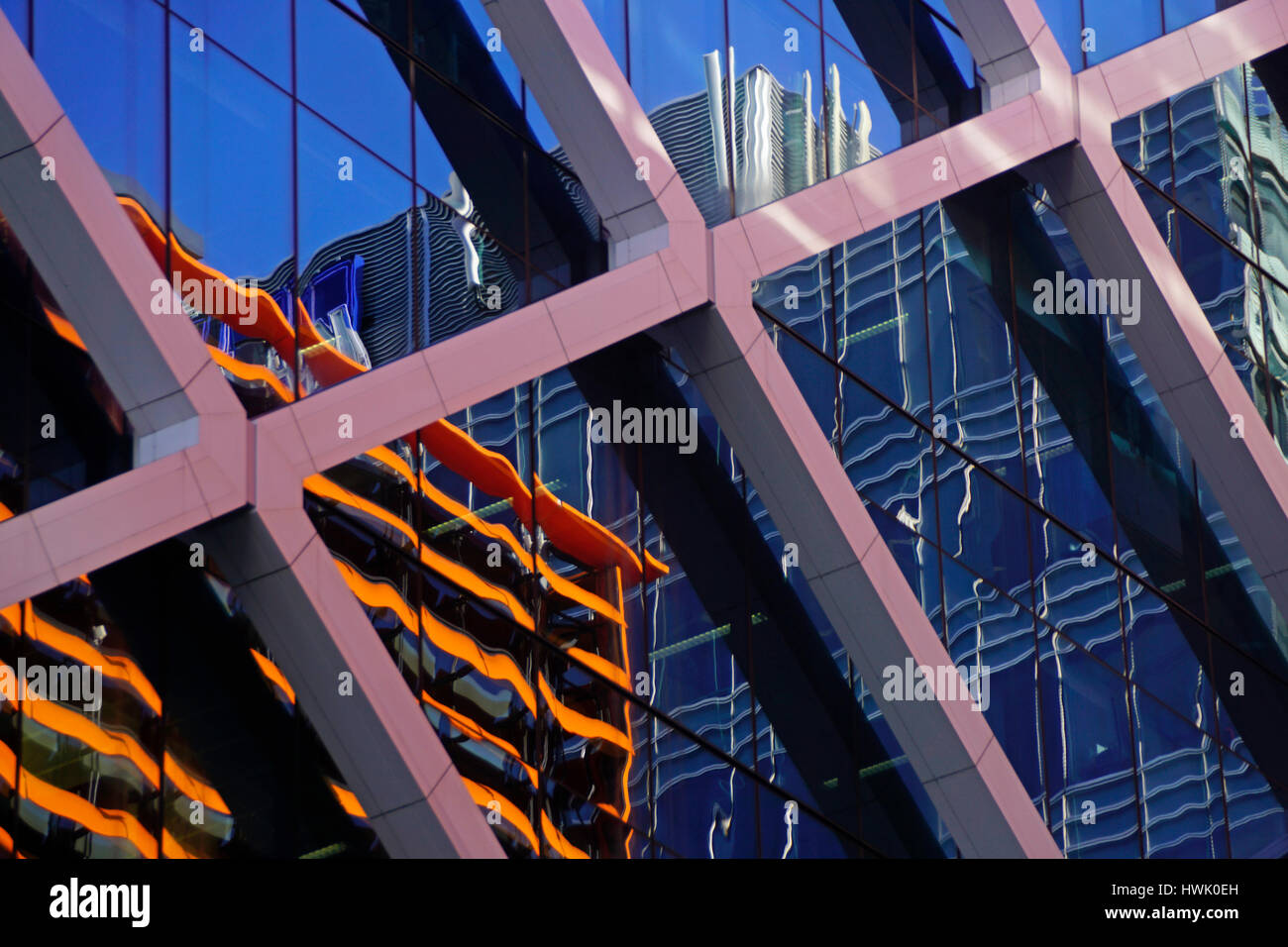 Maquarie Bank facciata di edificio a Barangaroo progetto a King Street Wharf a Sydney, in Australia. Foto Stock