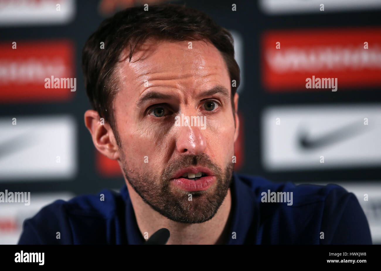 Inghilterra manager Gareth Southgate durante una conferenza stampa presso il congresso atlantico Hotel, Essen, Germania. Foto Stock