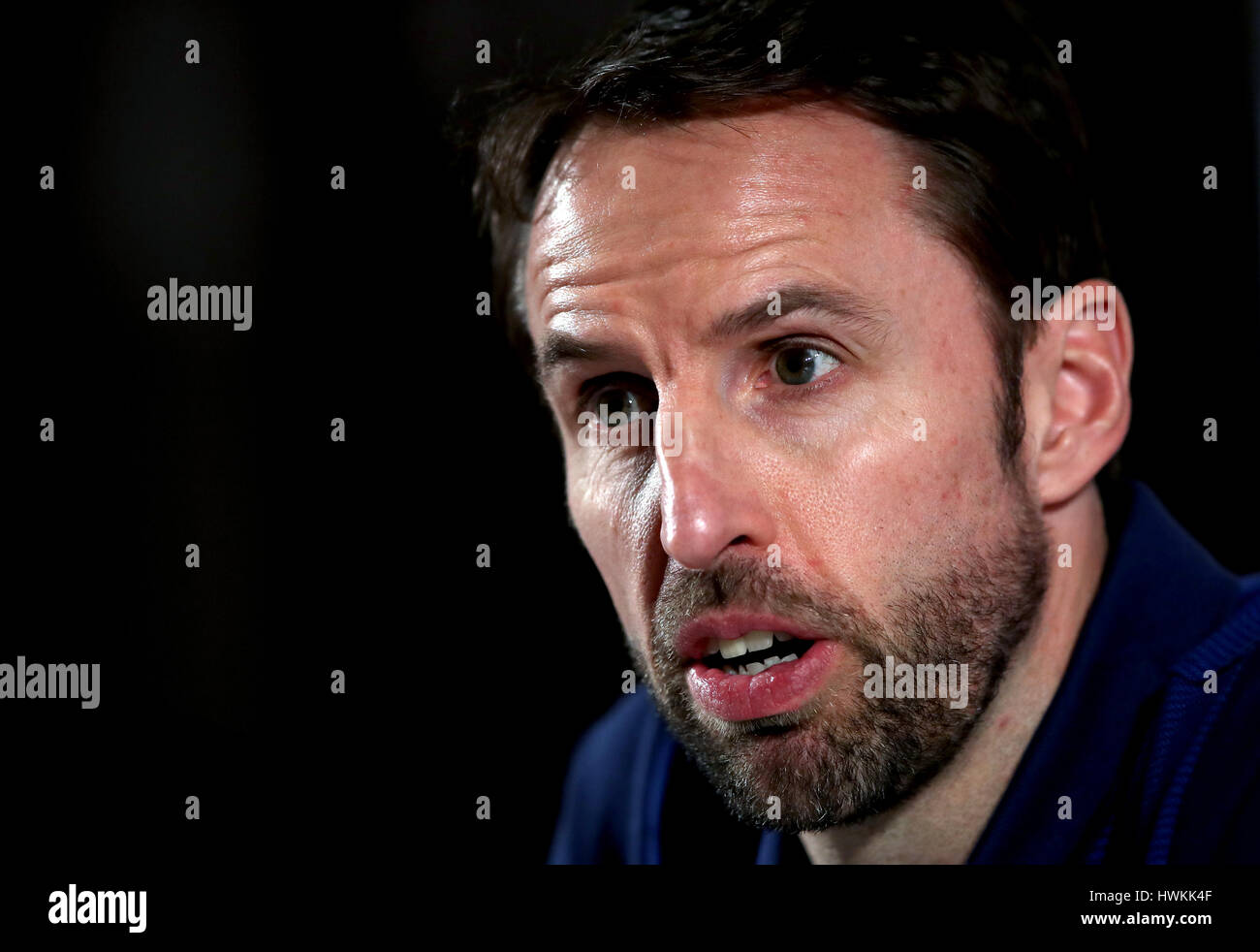 Inghilterra manager Gareth Southgate durante una conferenza stampa presso il congresso atlantico Hotel, Essen, Germania. Foto Stock