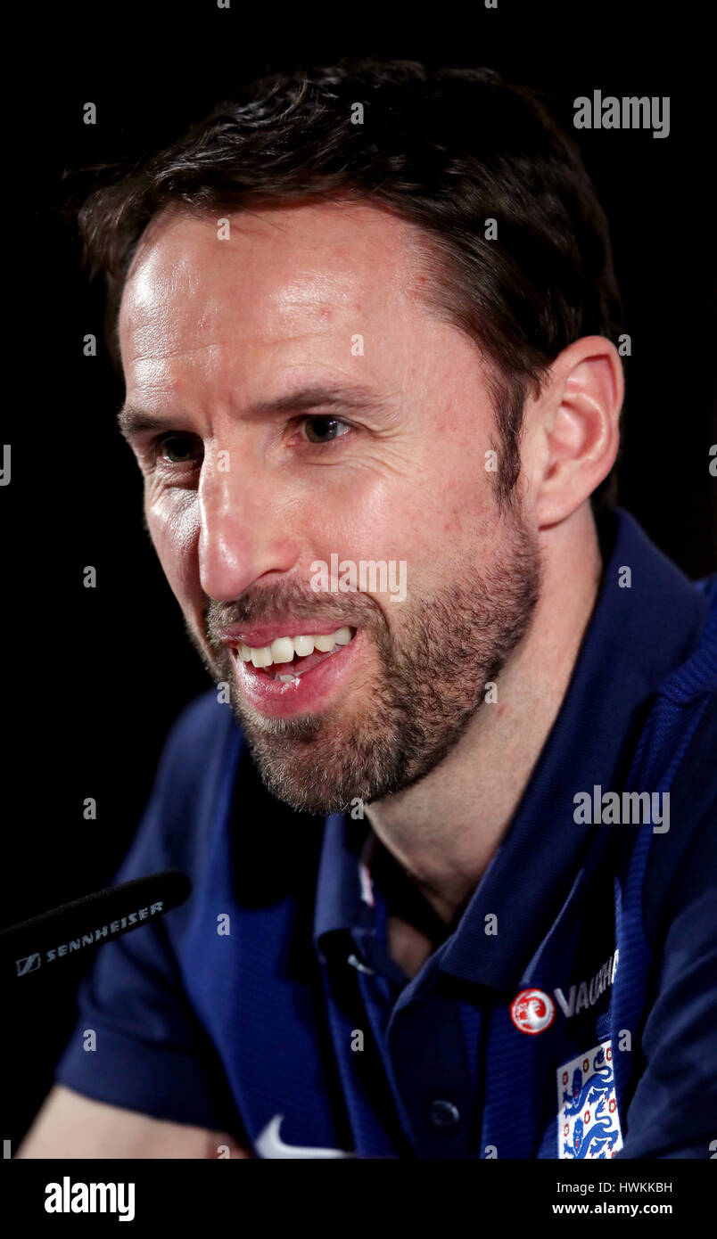 Inghilterra manager Gareth Southgate durante una conferenza stampa presso il congresso atlantico Hotel, Essen, Germania. Foto Stock