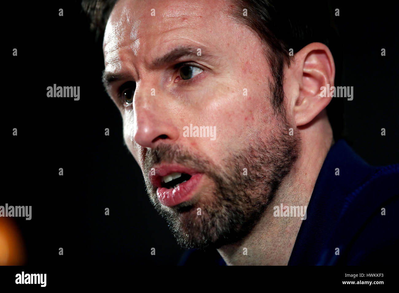 Inghilterra manager Gareth Southgate durante una conferenza stampa presso il congresso atlantico Hotel, Essen, Germania. Foto Stock