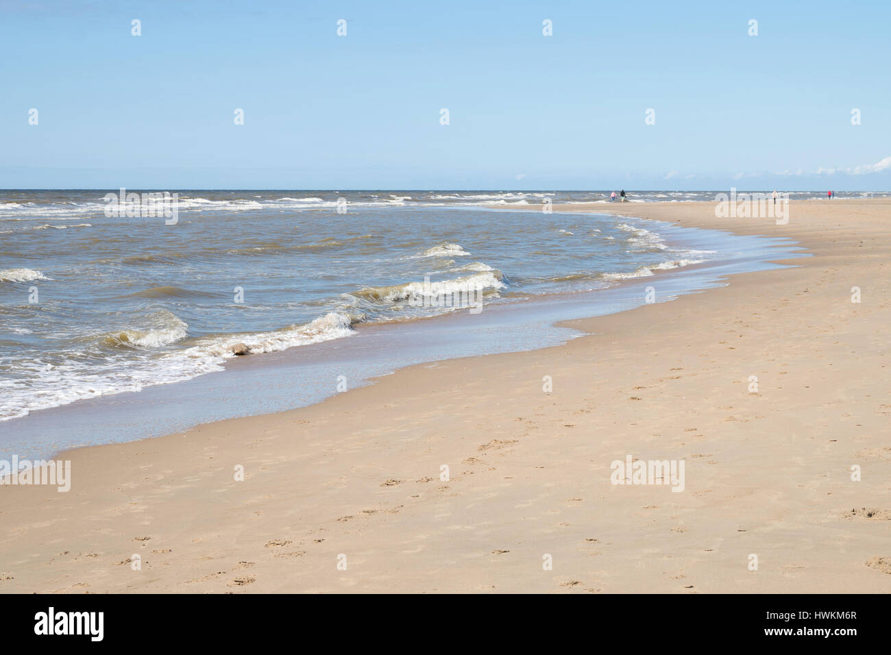 Dutch costa del Mare del Nord nei pressi di Katwijk Foto Stock
