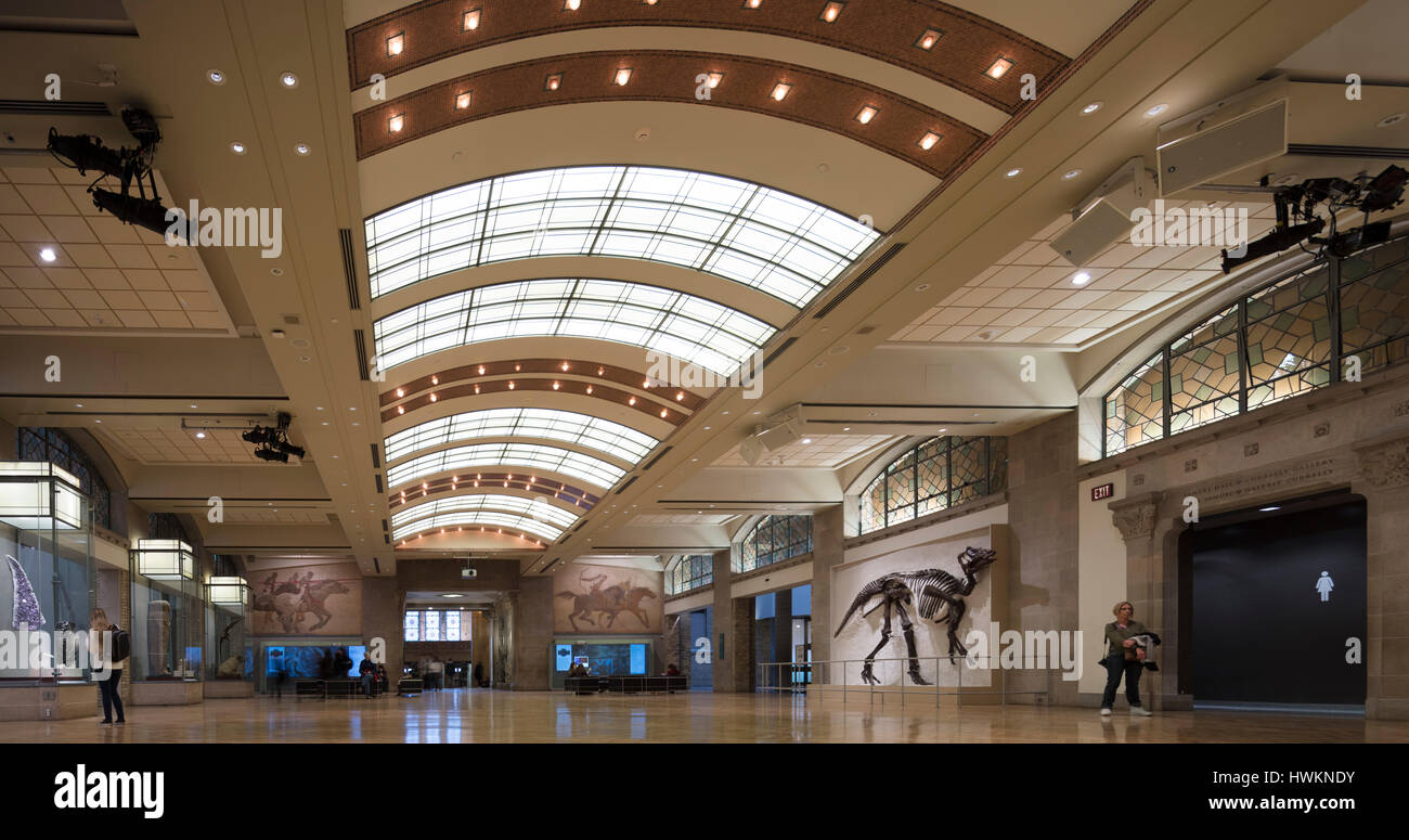 Atrio o in sala d'ingresso, Royal Ontario Museum, Toronto, Canada Foto Stock