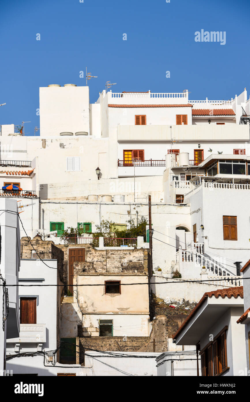 Piccola città di Puerto de Mogan nel sud di Gran Canaria isola spagnola, la città più bella isola con almeno di turisti luogo perfetto relax Foto Stock