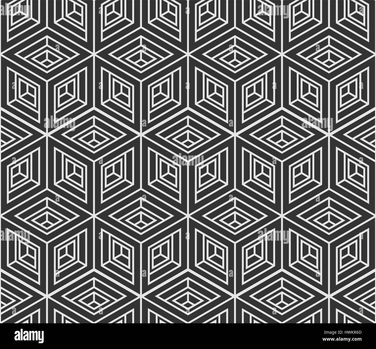 Modello senza giunture da cubetti isometrica. Abstract sfondo geometrico. Background di design Illustrazione Vettoriale