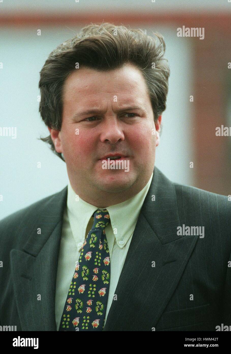 PETER CHAPPLE-HYAM corsa di cavalli TRAINER 21 Aprile 1996 Foto Stock