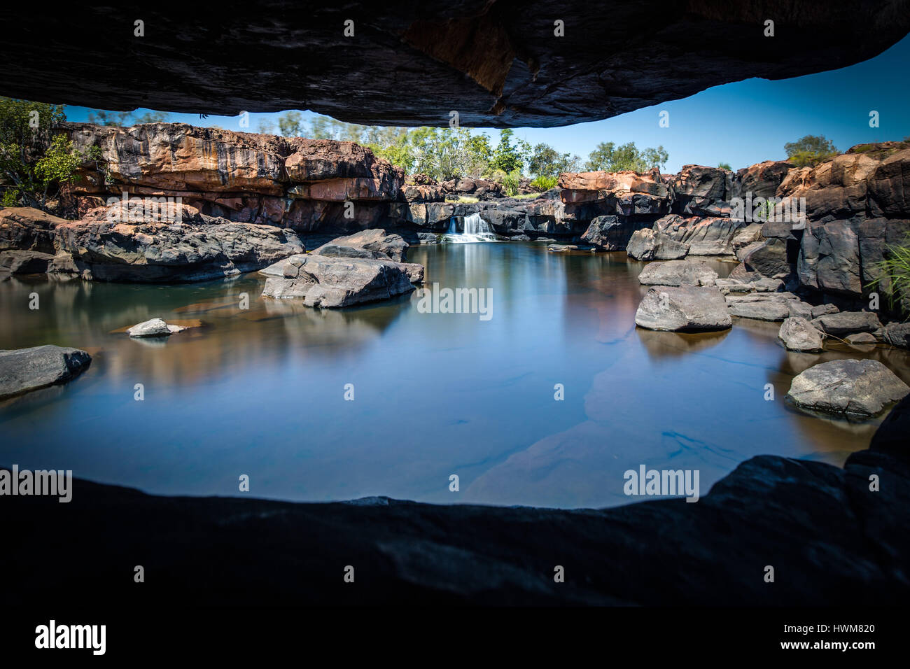 Munurru Falls - King Edward River - Il Kimberley, Australia occidentale Foto Stock