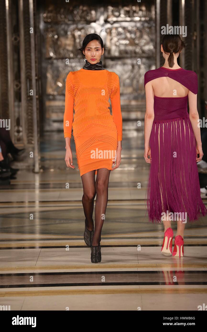 La London Fashion Week , Moda Scout Feb 2017 Passerella ....fash Foto Stock