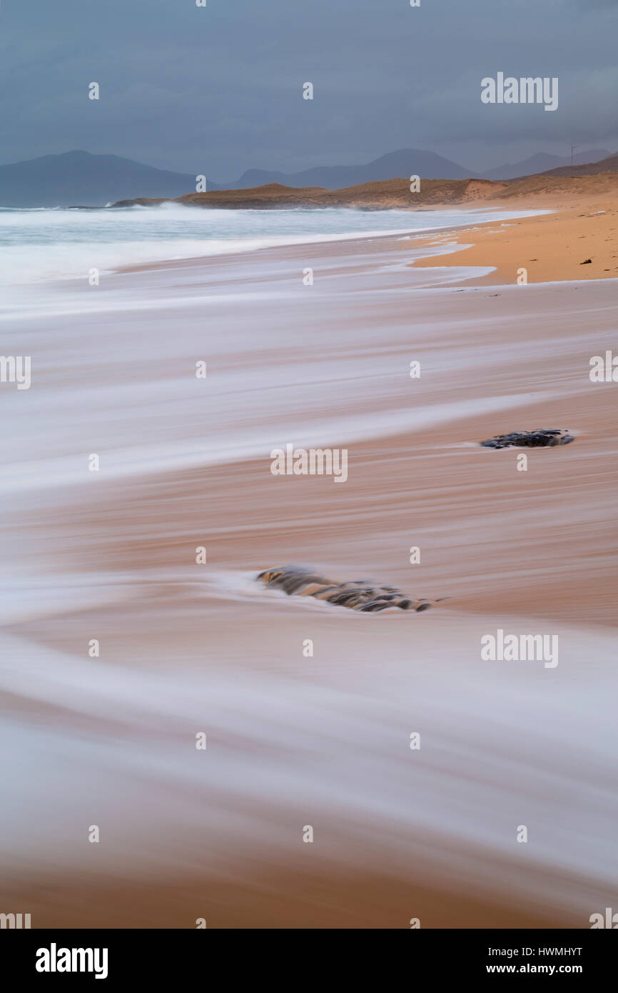 Spiaggia a schiuma Borve, Isle of Harris Foto Stock