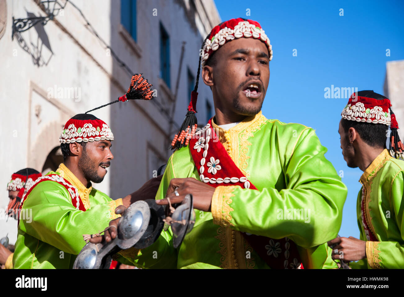 Marocco Essaouira: dal XII al XV Maggio 2016 xix ediition della Gnaoua e World Music Festival ha avuto luogo. Più di 30 concerti in sei venue Foto Stock