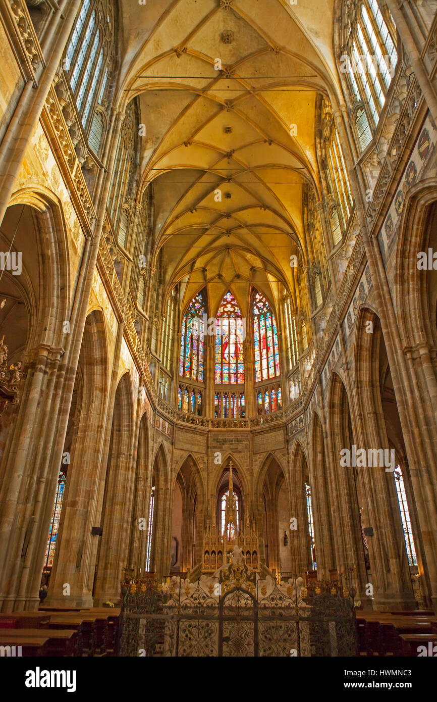 Dalla Cattedrale di San Vito, Praga, Repubblica Ceca Foto Stock