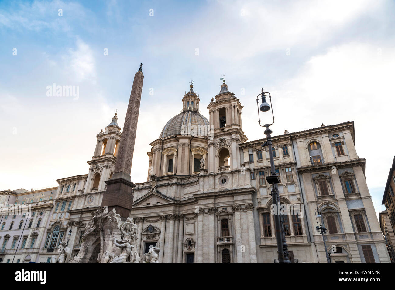 Chiesa di Santa Agnese in Agone (Sant Agnese in agonia) in Piazza Navona roma in pieno centro storico di Roma, Italia Foto Stock