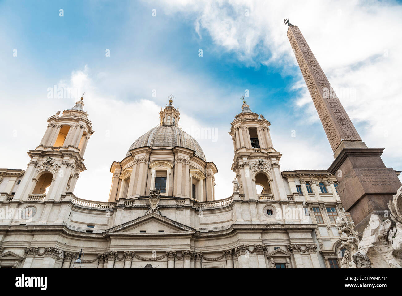 Chiesa di Santa Agnese in Agone (Sant Agnese in agonia) in Piazza Navona roma in pieno centro storico di Roma, Italia Foto Stock