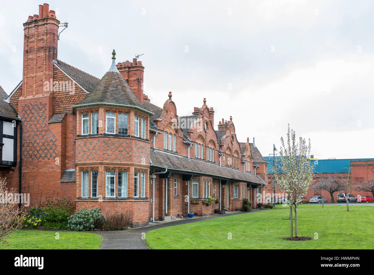 Port Sunlight - un modello di villaggio e borgo nel Metropolitan Borough of Wirral, Merseyside Foto Stock