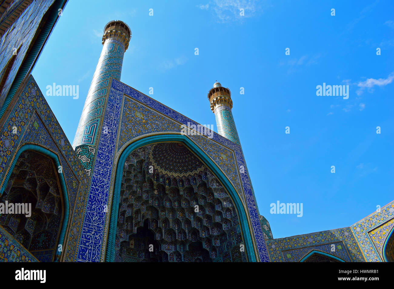 La Moschea Shah è considerato uno dei capolavori di architettura iraniana e un eccellente esempio di epoca islamica architettura di Iran Foto Stock