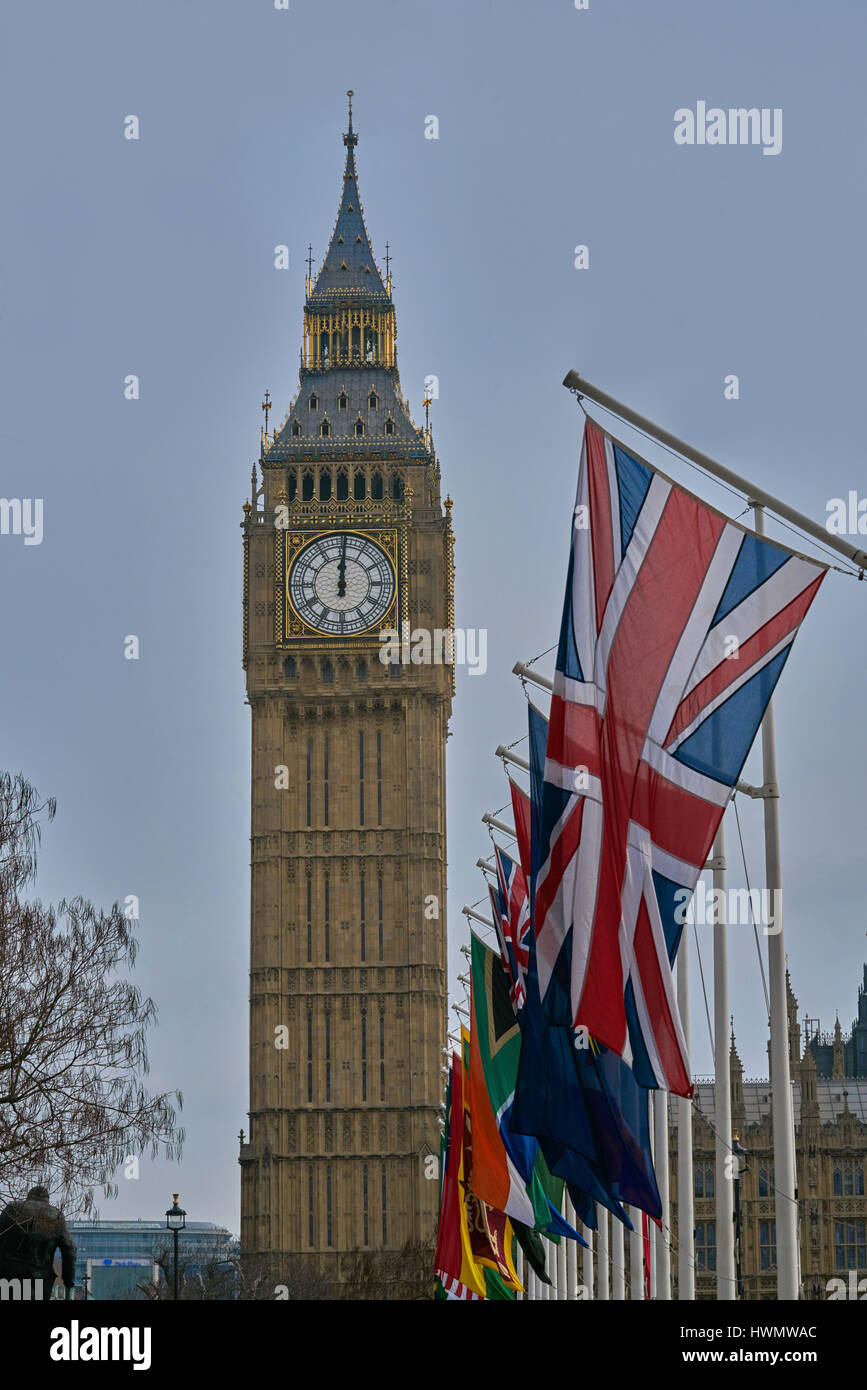 big ben palazzo di westminster Foto Stock