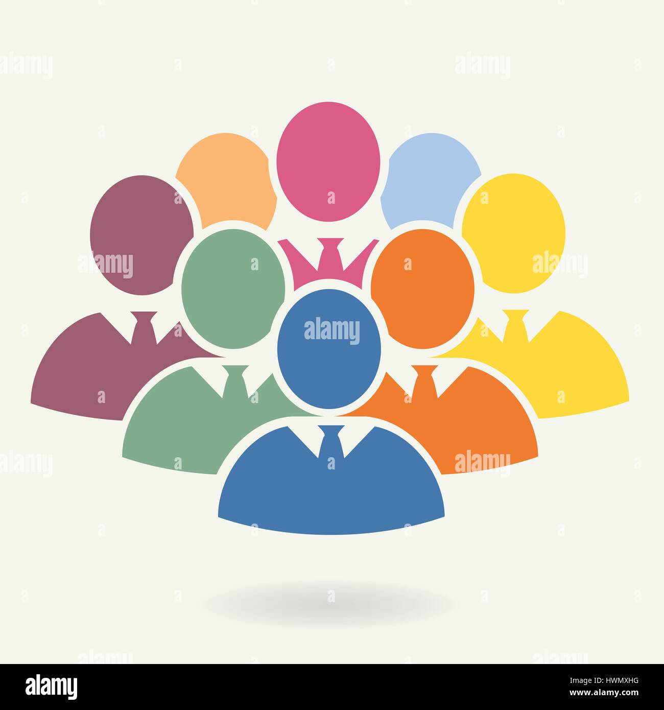 Illustrazione della folla di gente di affari Illustrazione Vettoriale