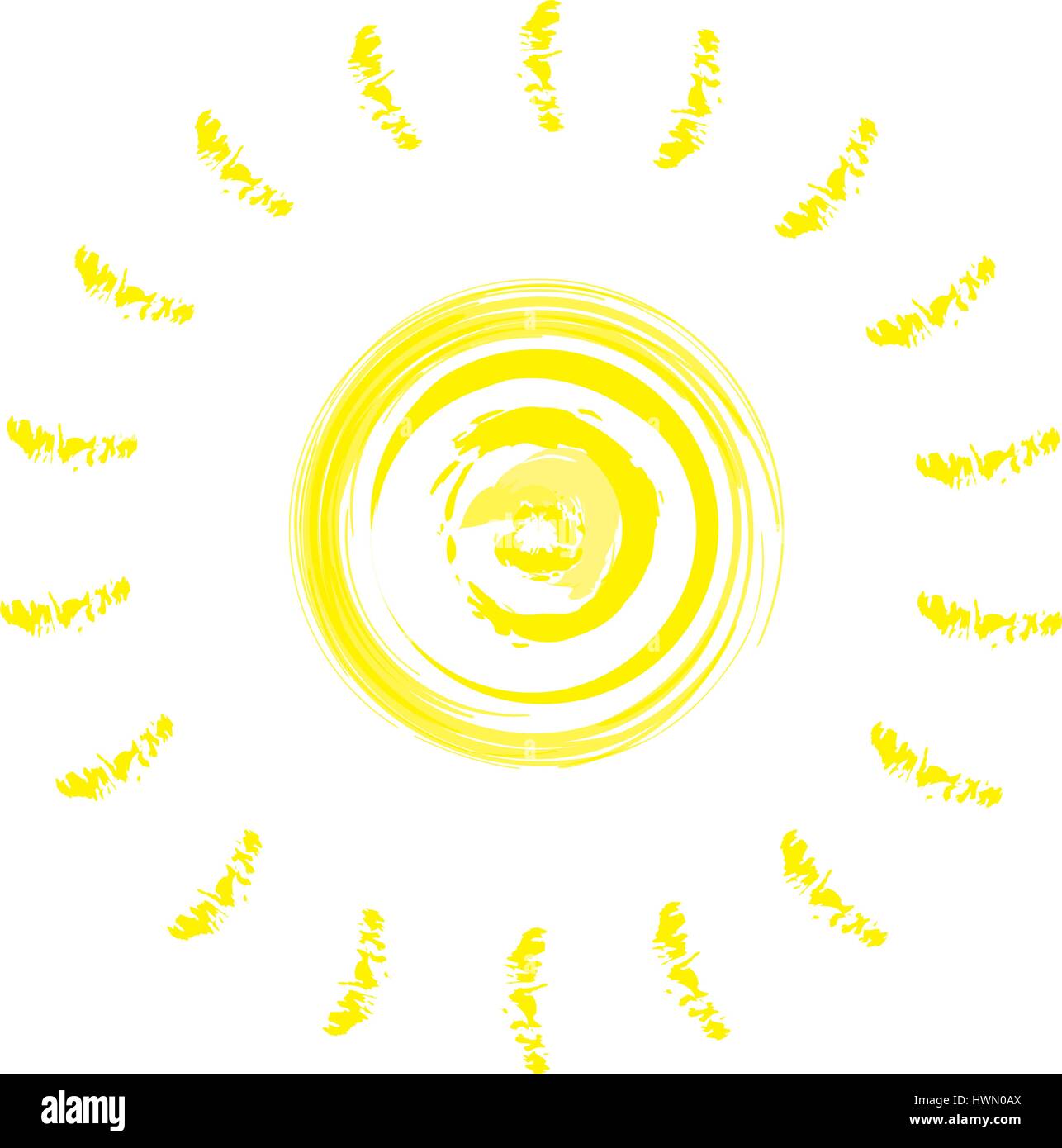 Il giallo sole tratte Illustrazione Vettoriale