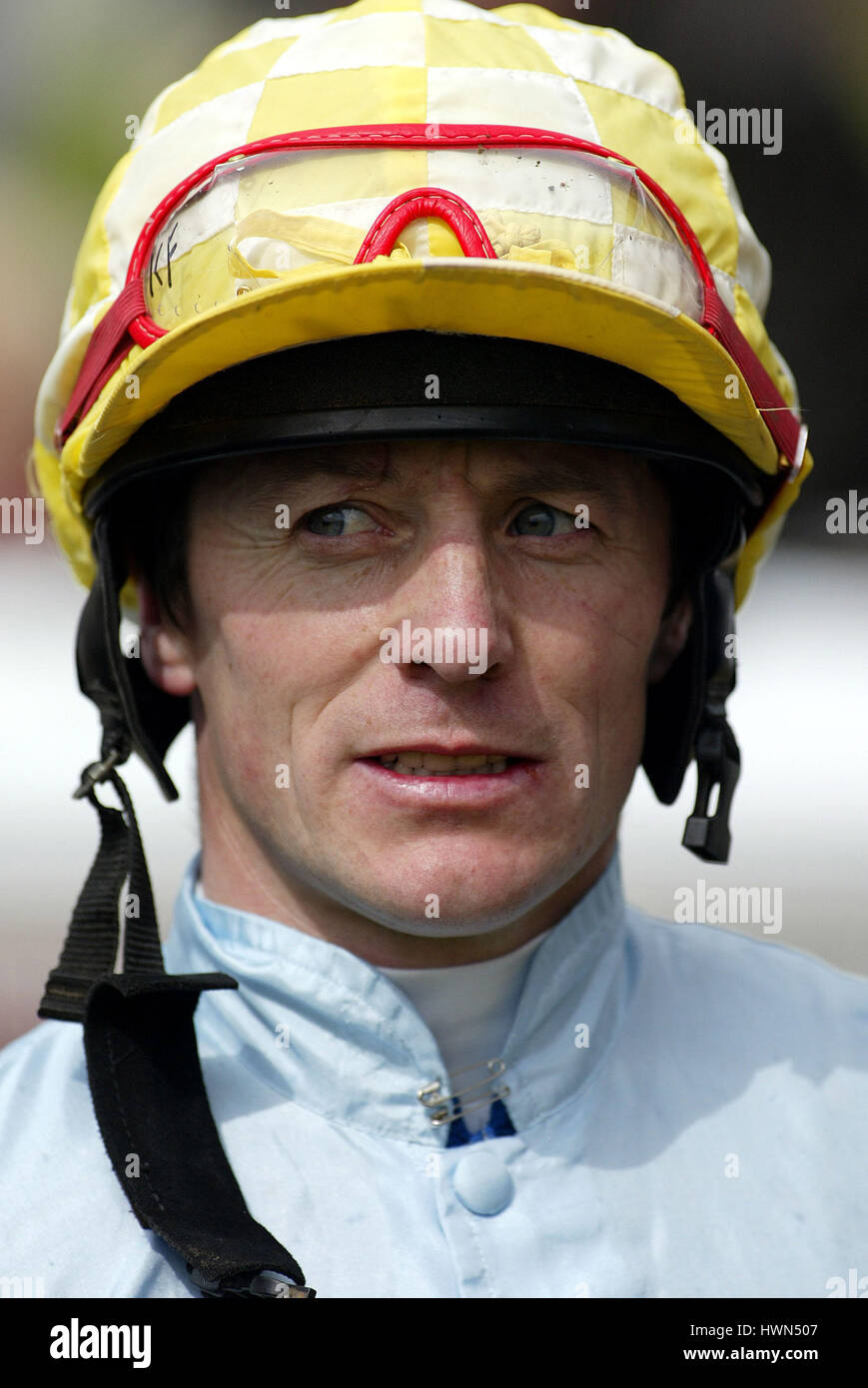 KIEREN FALLON JOCKEY IPPODROMO DI YORK YORK 14 Maggio 2002 Foto Stock