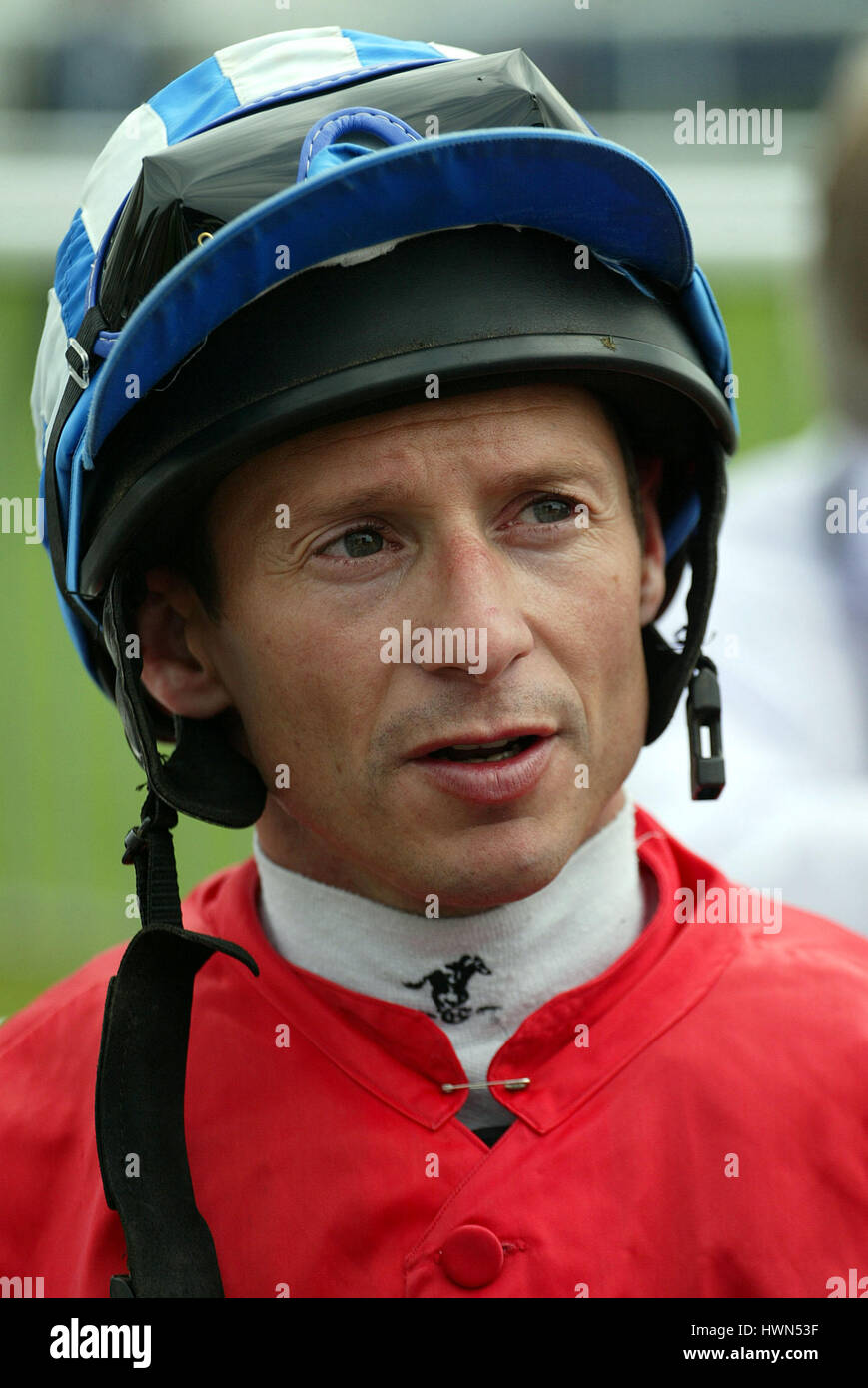 RICHARD QUINN JOCKEY YORK RACE COURSE 20 Agosto 2002 Foto Stock
