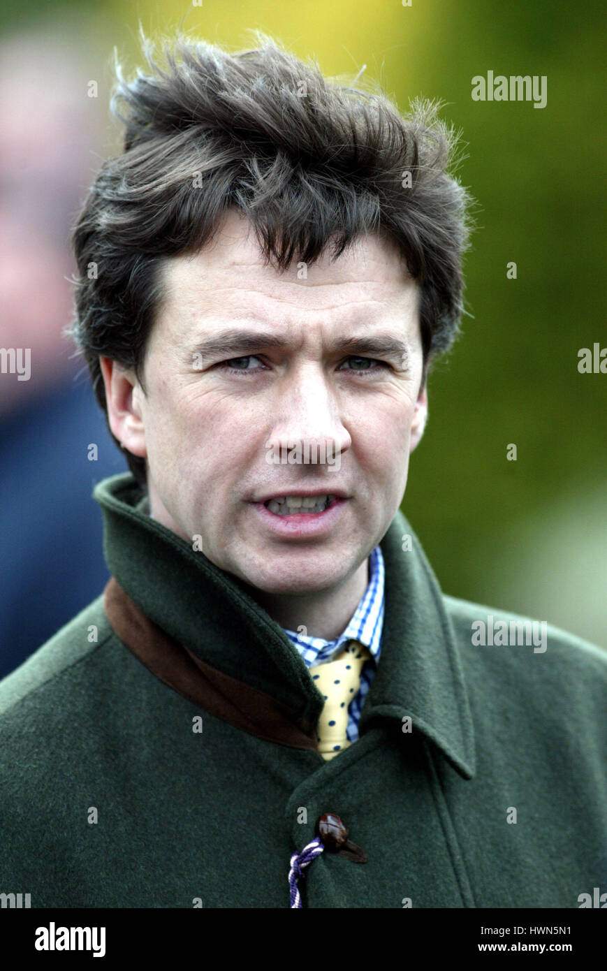 RICHARD PHILLIPS GARA allenatore di cavalli ippodromo di Cheltenham CHELTENHAM 13 Marzo 2002 Foto Stock