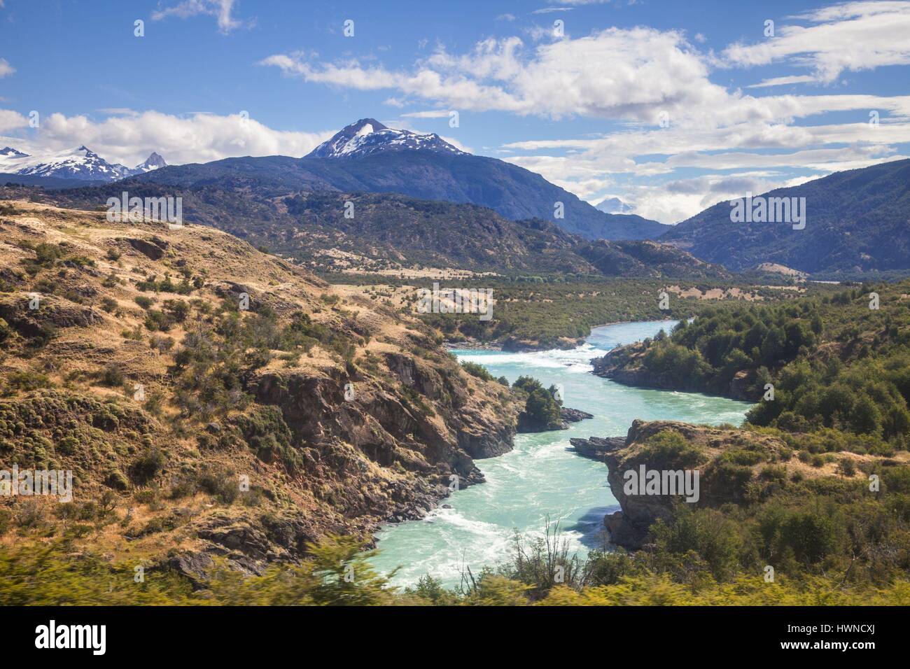 Il Cile, Patagonia, Aysen regione, rio Baker vicino Cochrane Foto Stock