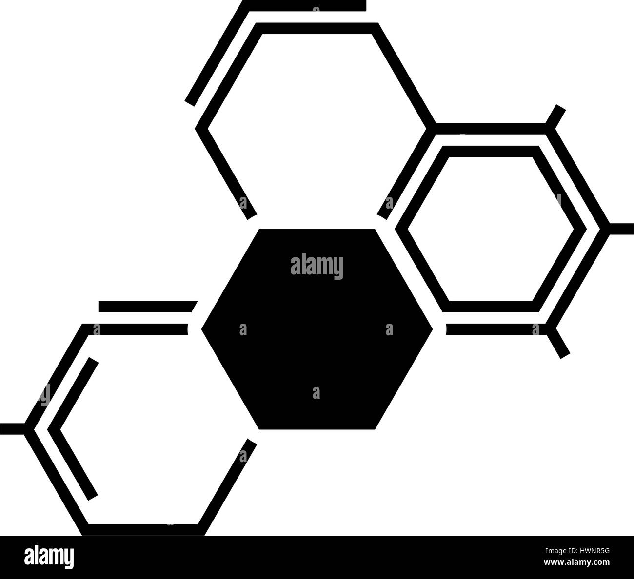 Icona di biochimica. Design piatto. Illustrazione Vettoriale