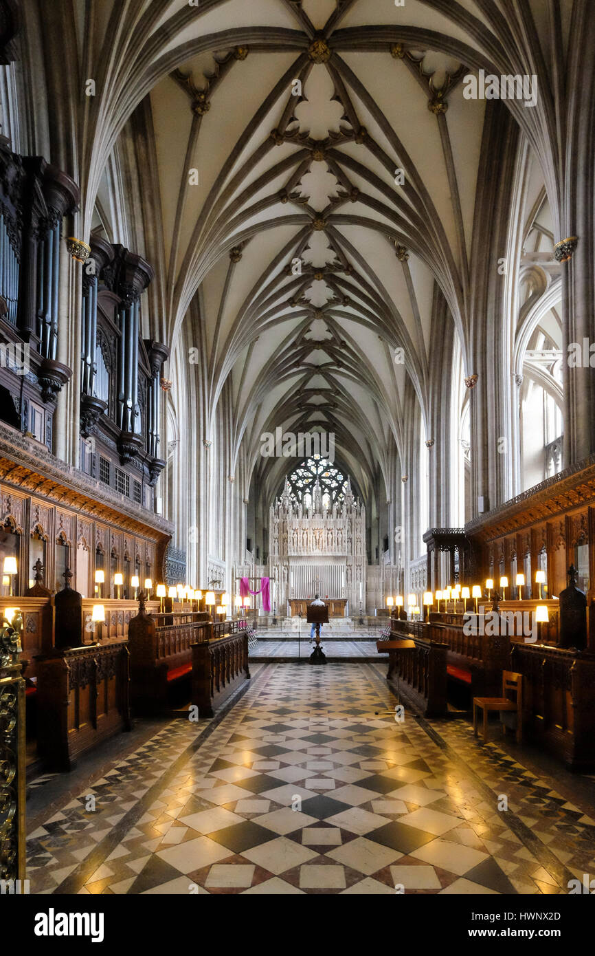 All'interno della Cattedrale di Bristol Foto Stock