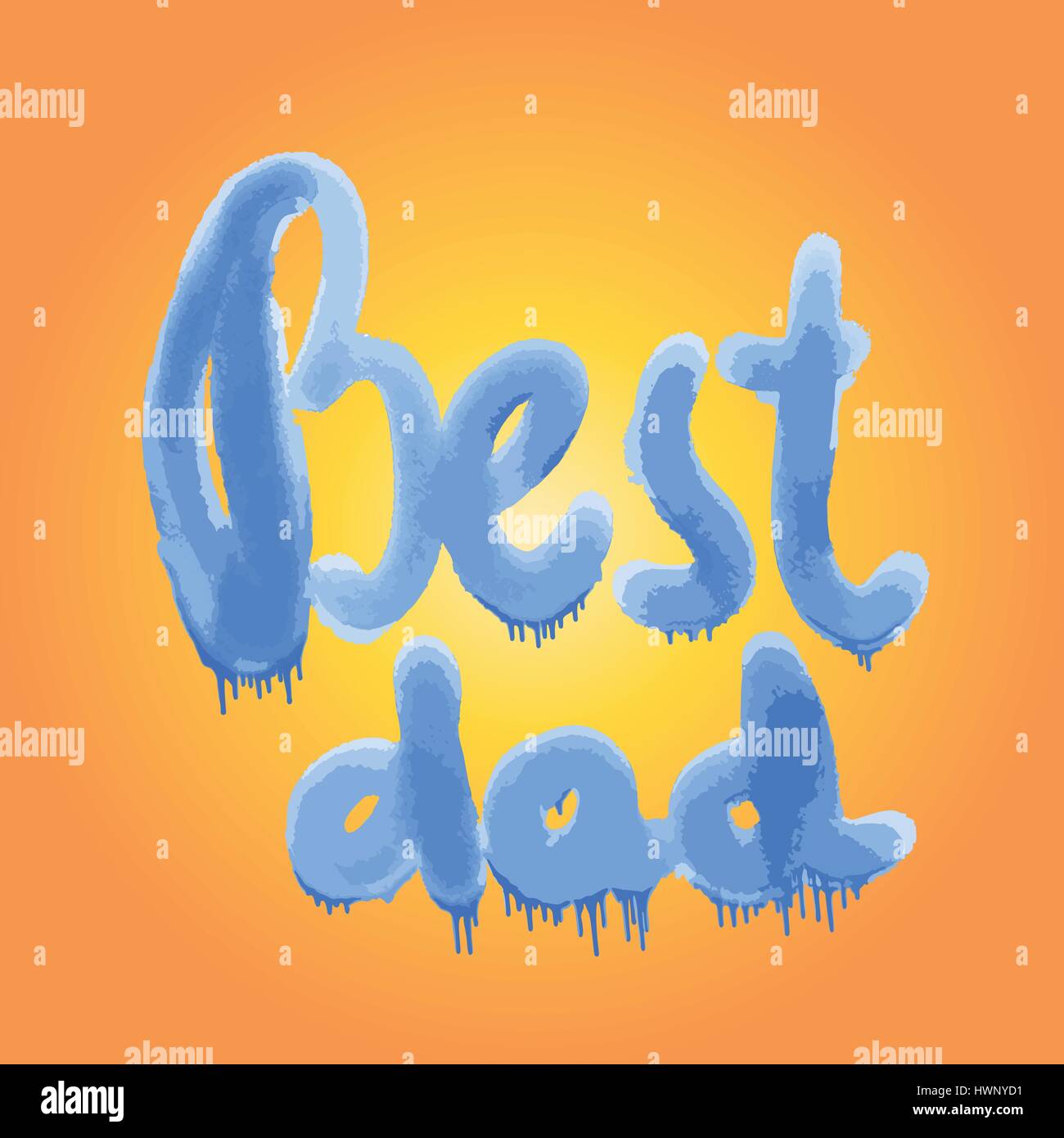 Felice giorno padri lettering bigliettino. Illustrazione vettoriale EPS10 Illustrazione Vettoriale