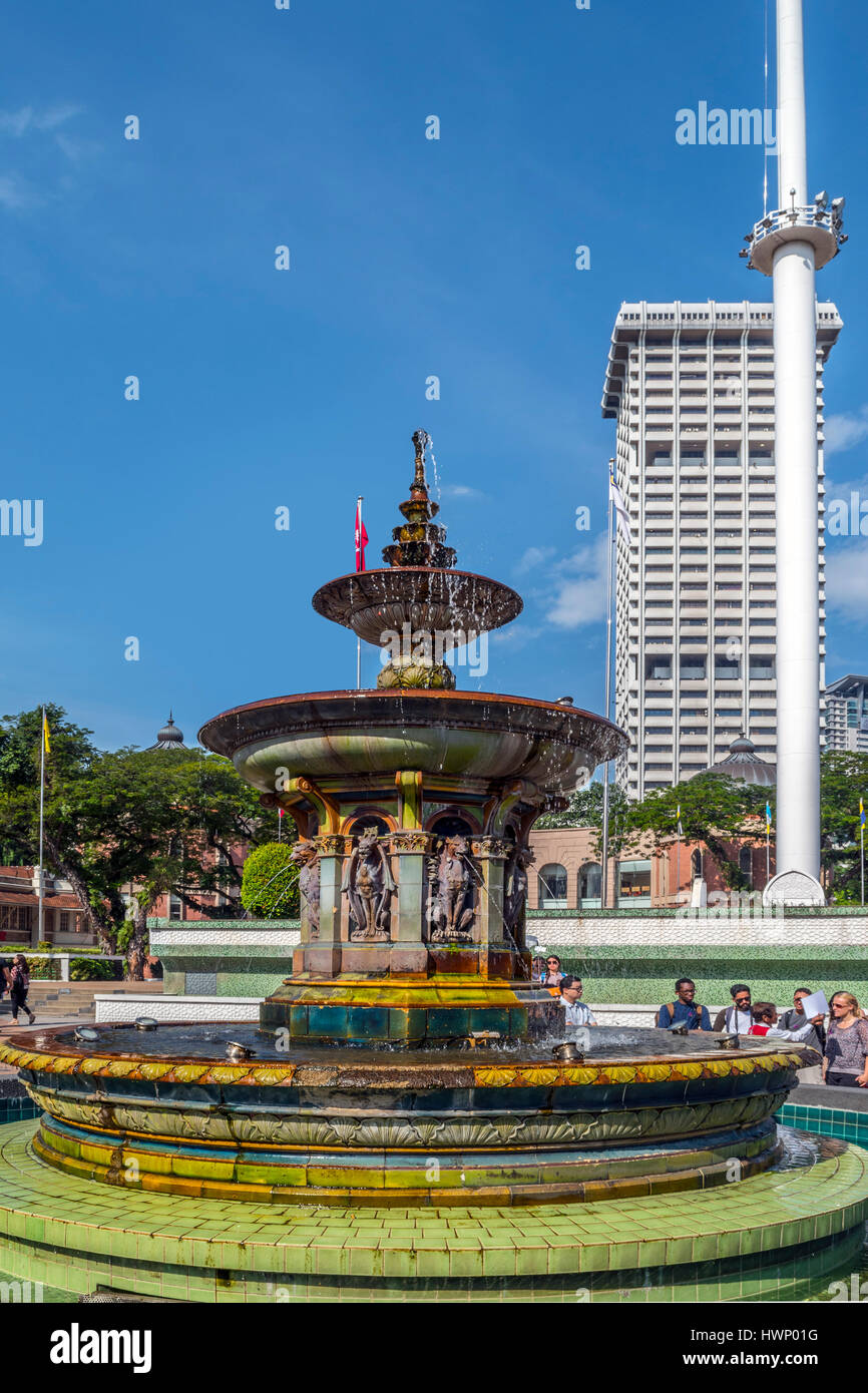 La regina Victoria Fontana, Kuala Lumpur, Malesia Foto Stock
