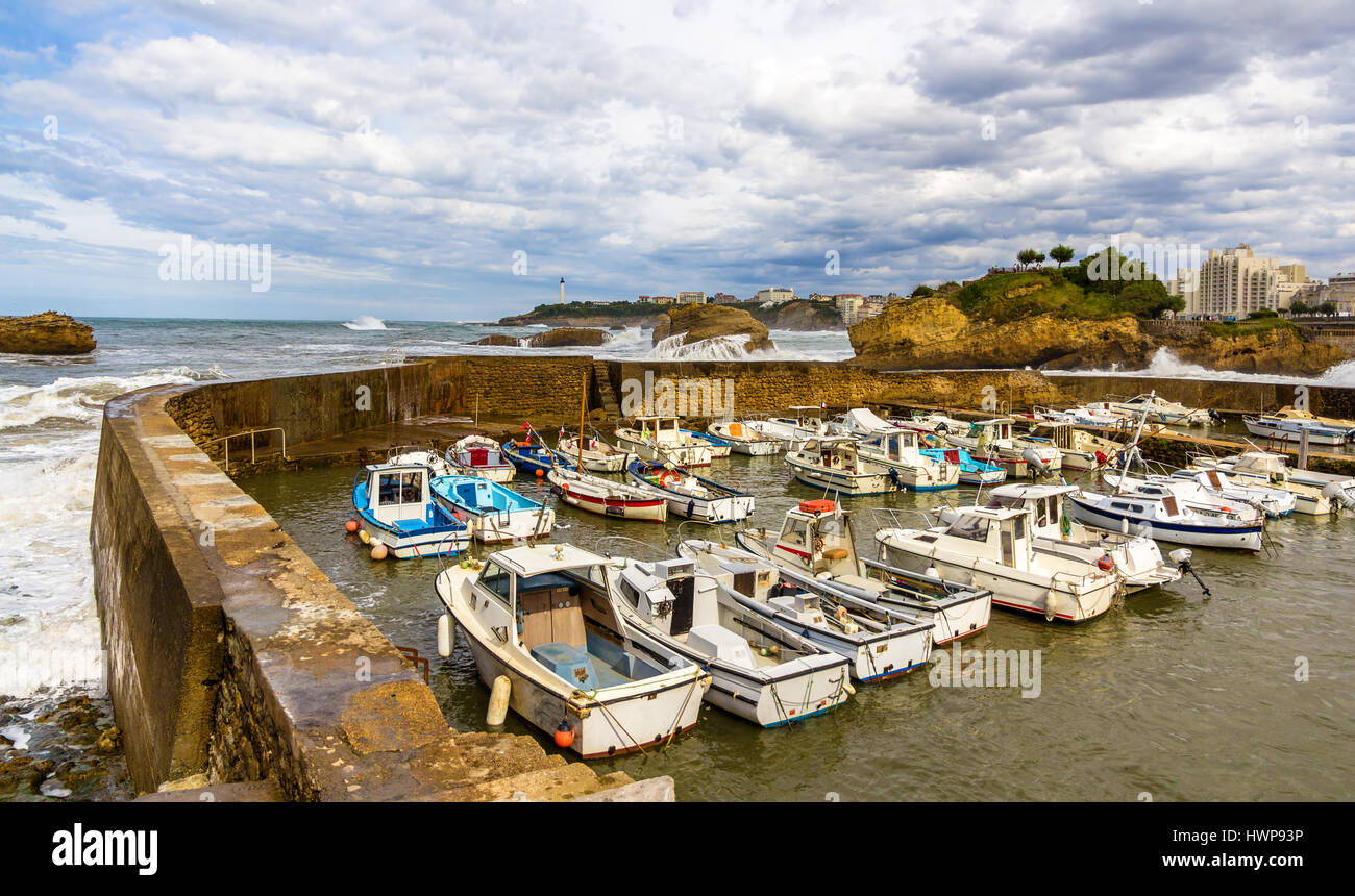 Il vecchio porto di Biarritz - Francia, Aquitaine Foto Stock