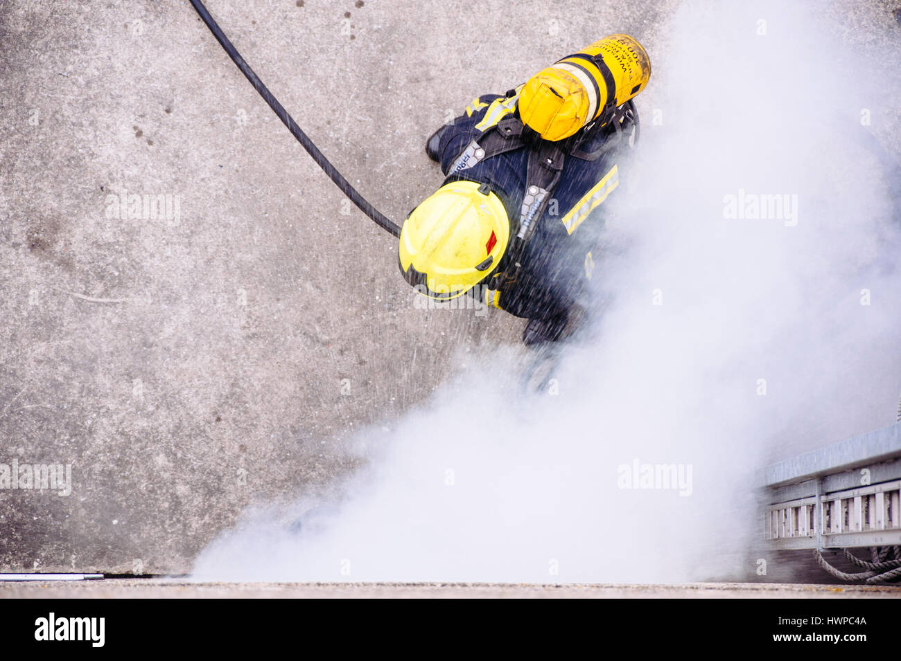 Fuoco e di salvataggio a Service Training Foto Stock