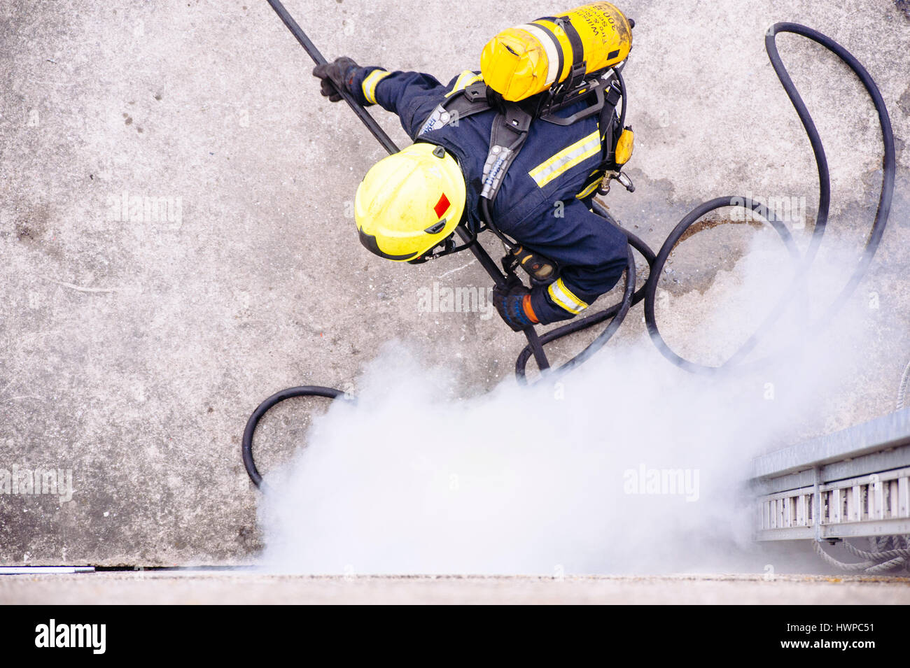 Fuoco e di salvataggio a Service Training Foto Stock