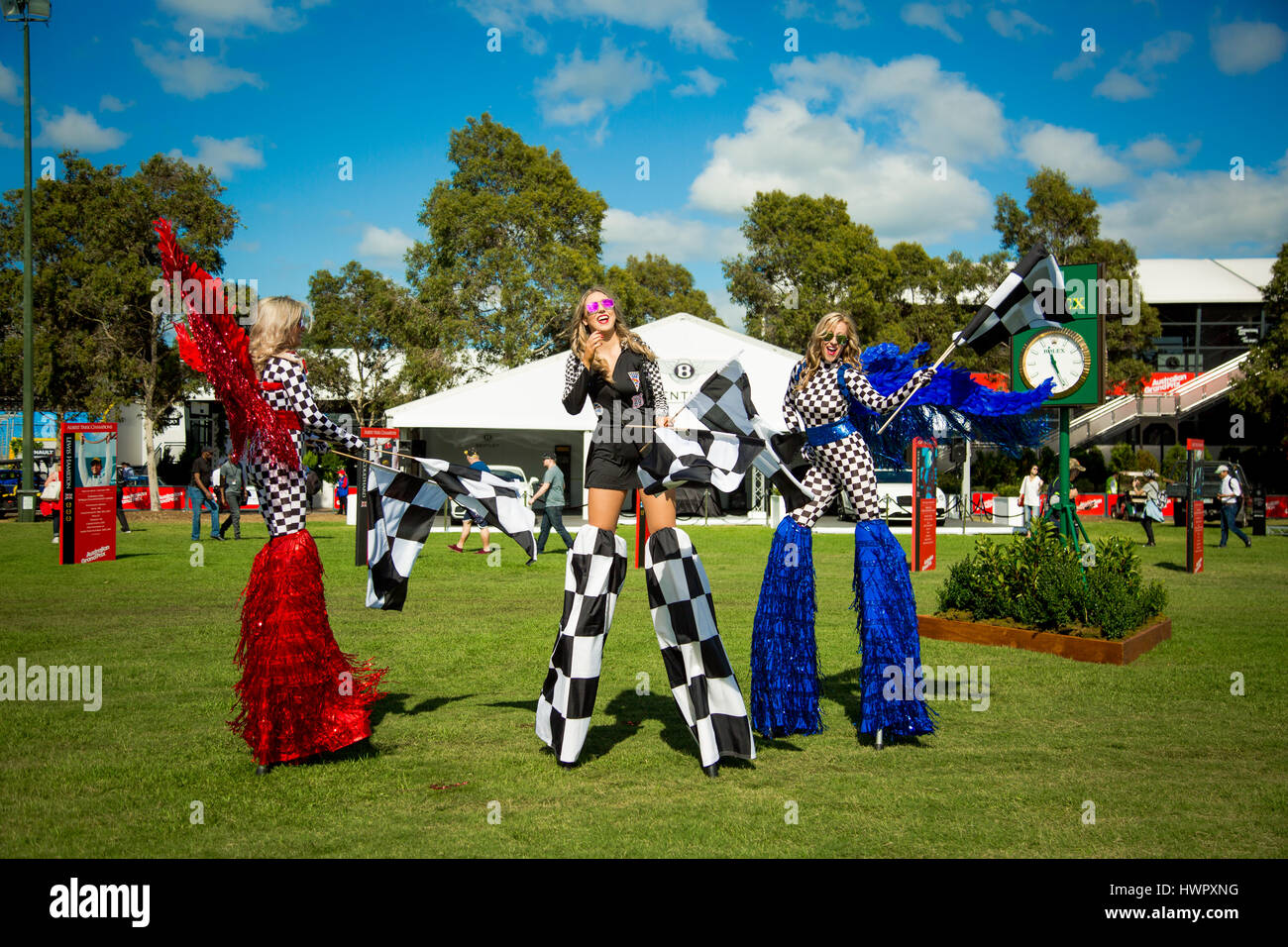 Melbourne, Australia. 23 Mar, 2017. L'intrattenimento durante il 2017 Formula 1 Rolex Australian Grand Prix, Australia il 23 marzo 2017. Credito: Dave Hewison sport/Alamy Live News Foto Stock