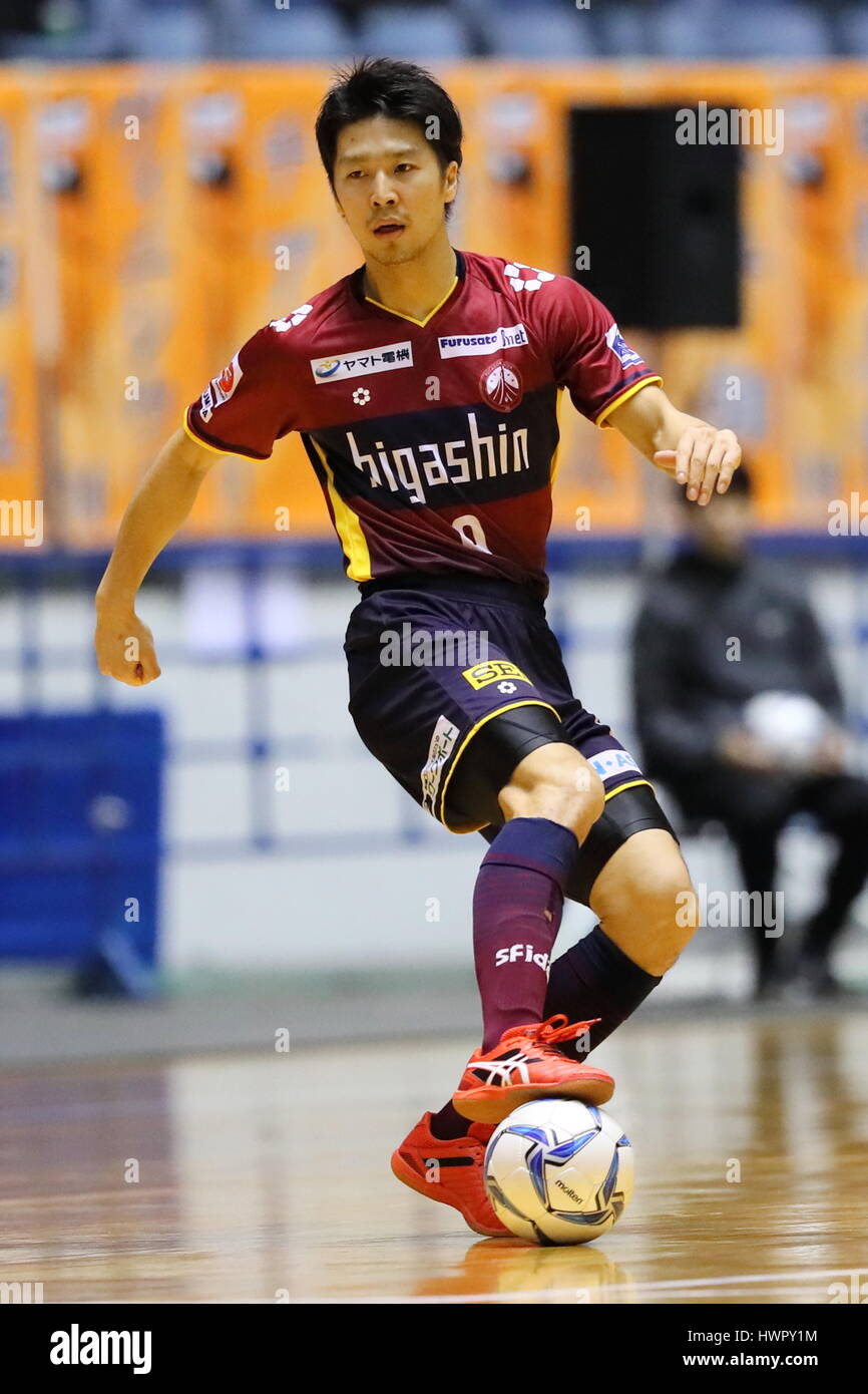 Tokyo, Giappone. 20 Mar, 2017. Kasho Tamura (fugador) Futsal : xxii tutto il Giappone Campionato di Futsal partita finale tra Fugador Sumida 2-7 Shriker Osaka a Yoyogi 1 Palestra a Tokyo in Giappone . Credito: AFLO SPORT/Alamy Live News Foto Stock