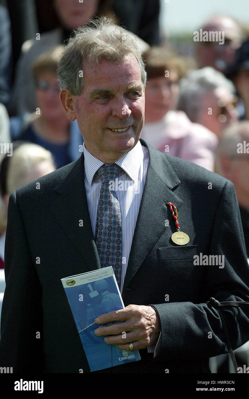 CLIVE BRITTAIN GARA allenatore di cavalli IPPODROMO DI YORK YORK INGHILTERRA 14 Maggio 2003 Foto Stock