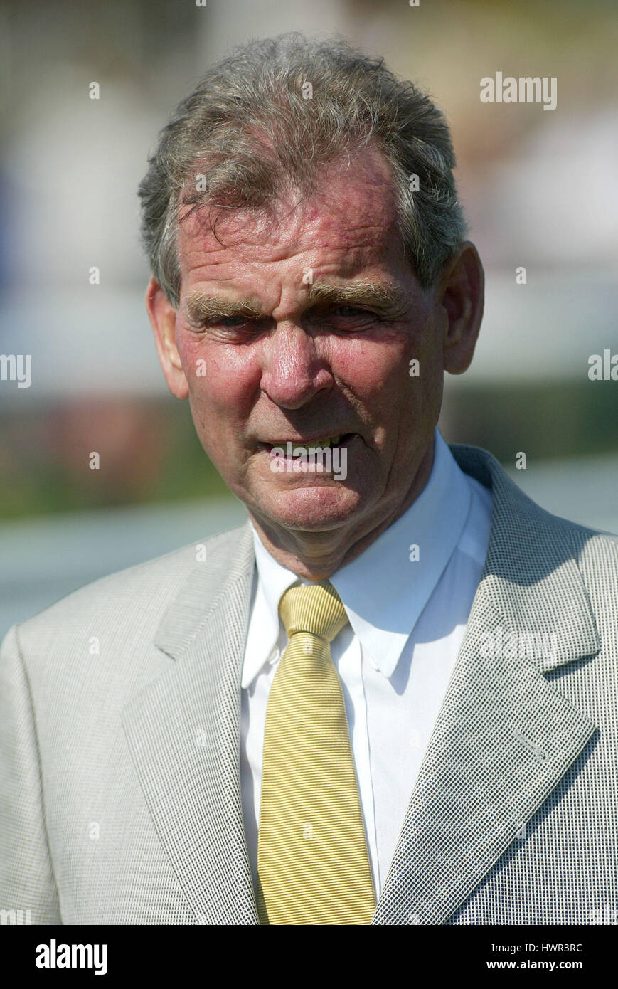 CLIVE BRITTAIN corsa di cavalli TRAINER NEWMARKET Inghilterra 16 aprile 2003 Foto Stock