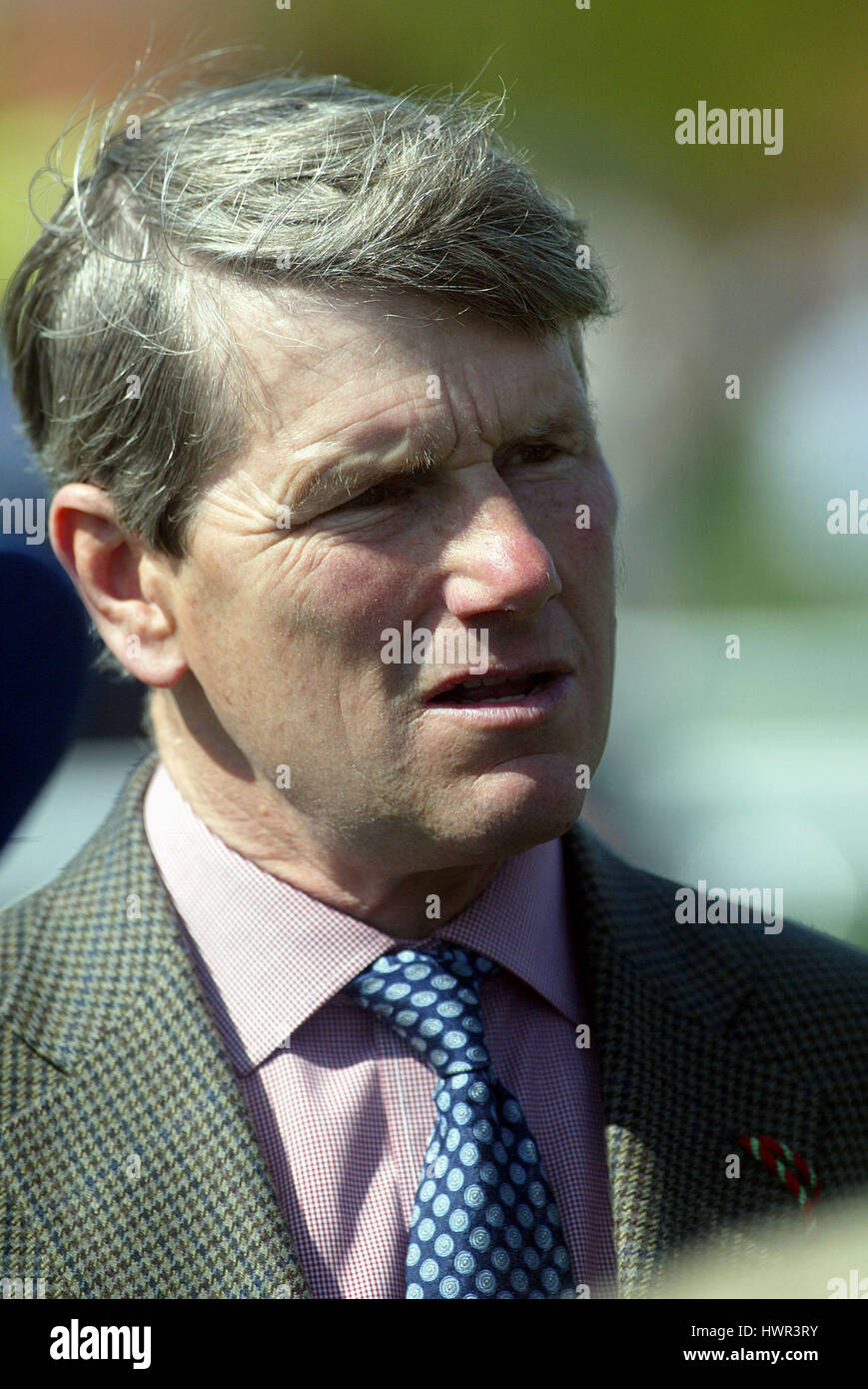 IAN BALDING corsa di cavalli TRAINER NEWMARKET Inghilterra 16 aprile 2003 Foto Stock