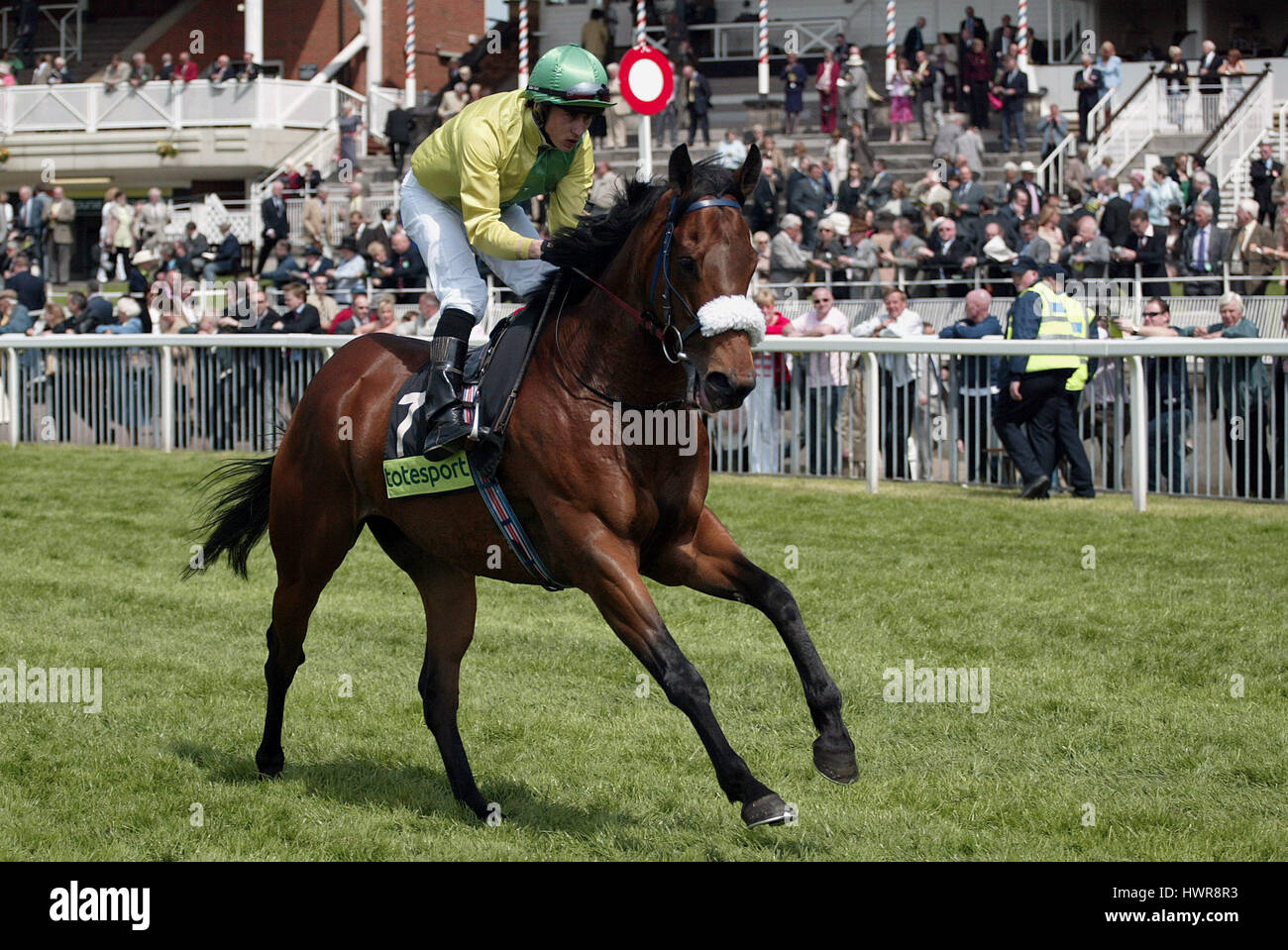 MAGIC GLADE cavalcato da C.CATLIN IPPODROMO DI YORK YORK INGHILTERRA 15 Maggio 2005 Foto Stock